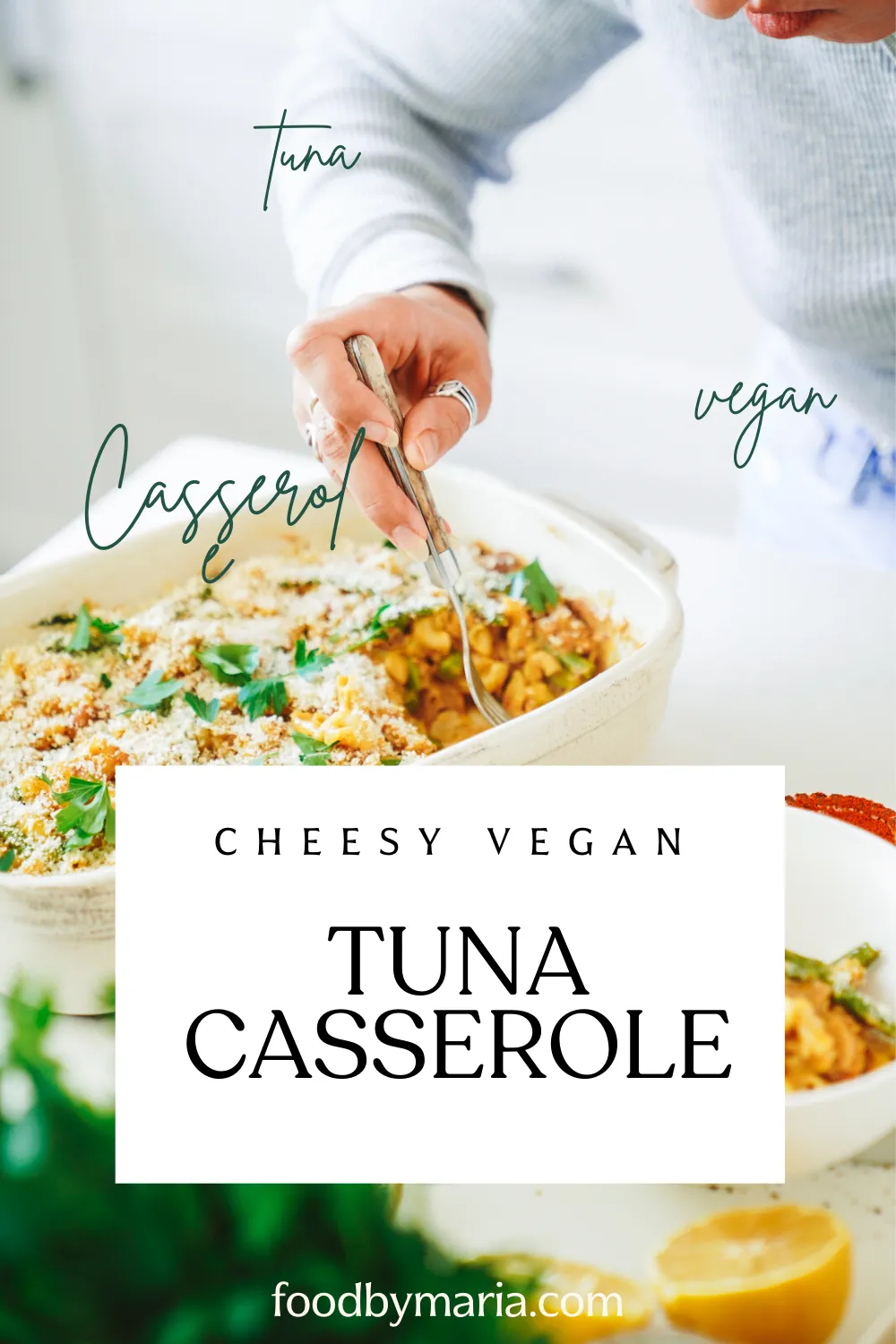 Cheesy Vegan Tuna Casserole