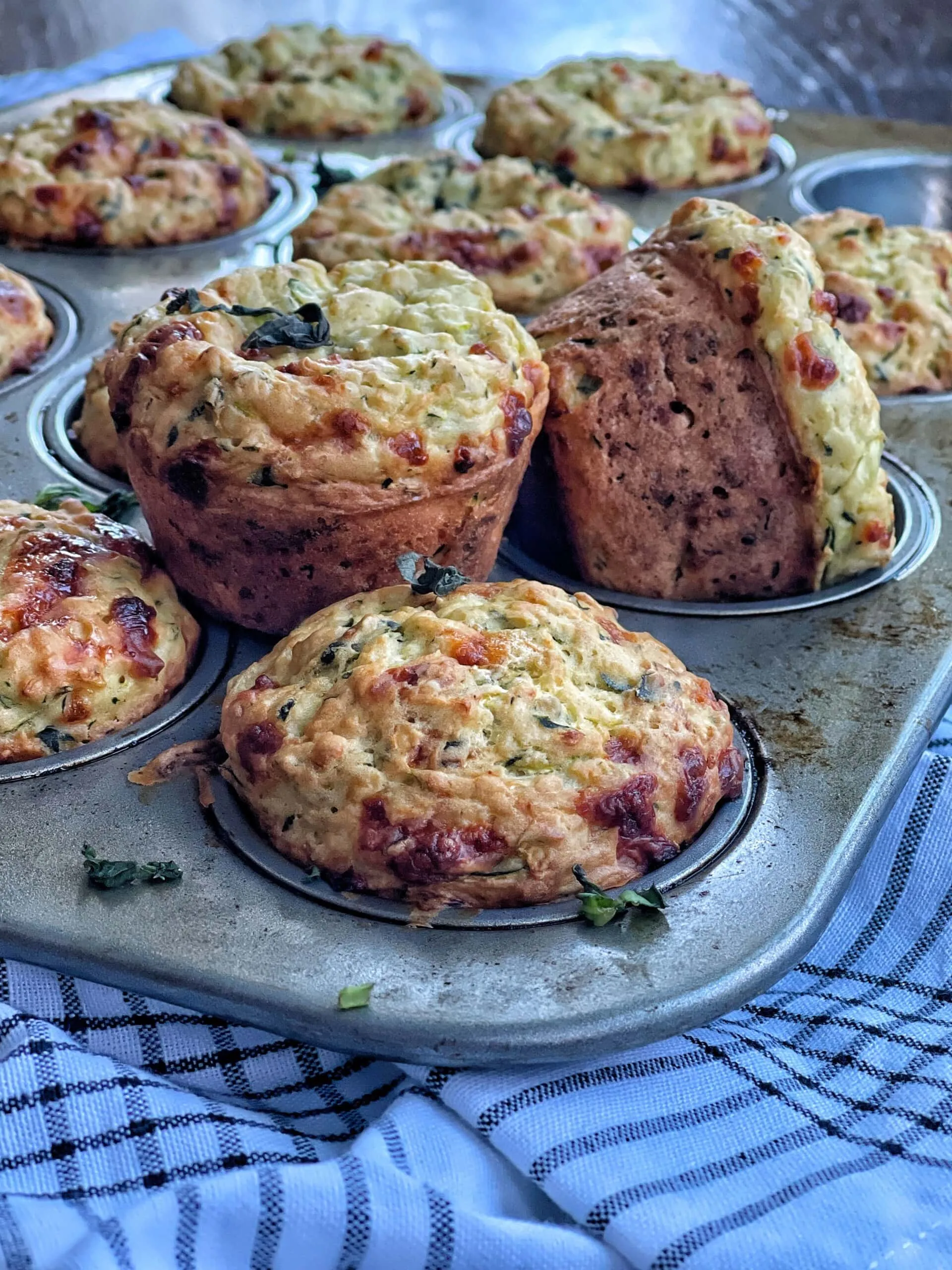 Cheesy Zucchini Breakfast Muffins