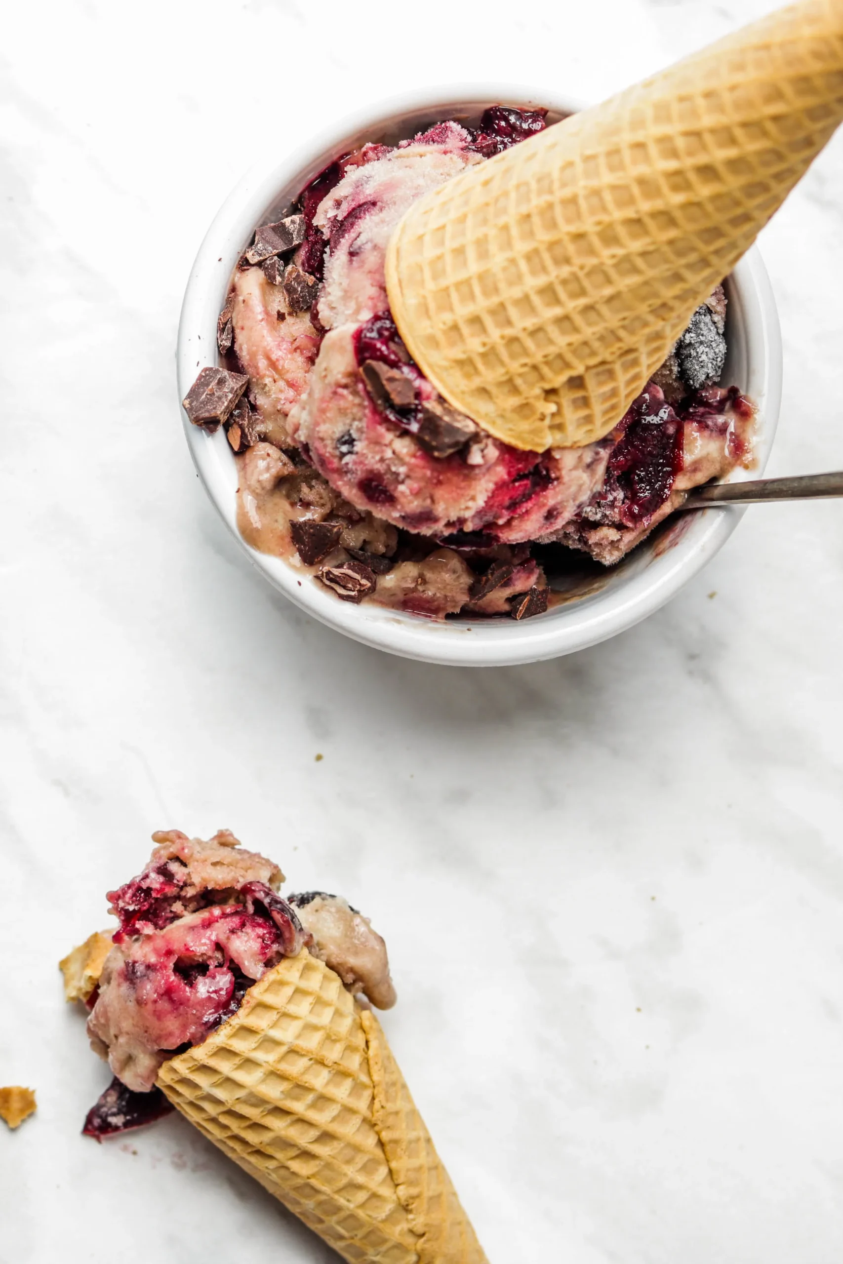 Cherry Balsamic Ice Cream