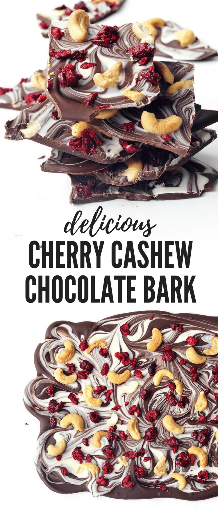 Cherry Cashew Chocolate Bark