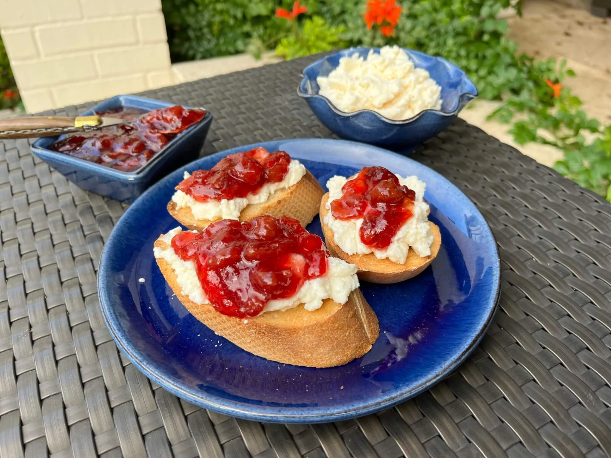 Cherry Preserves Ricotta Toast