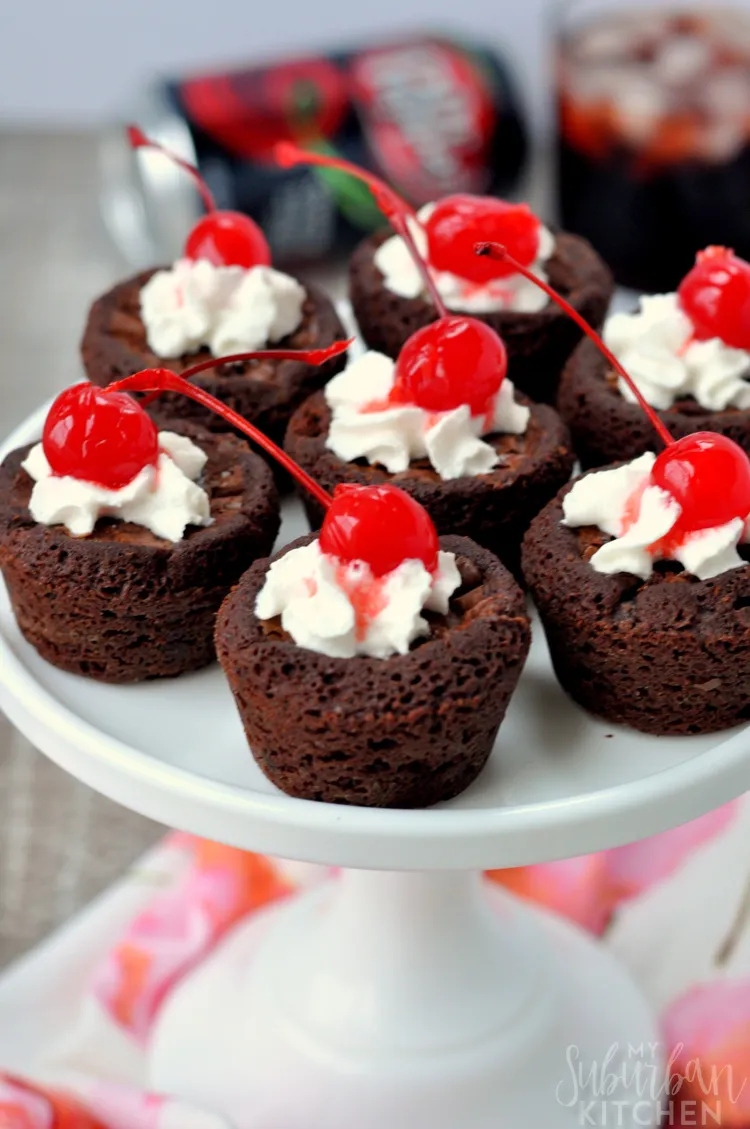 Cherry Ripe Brownie Bites