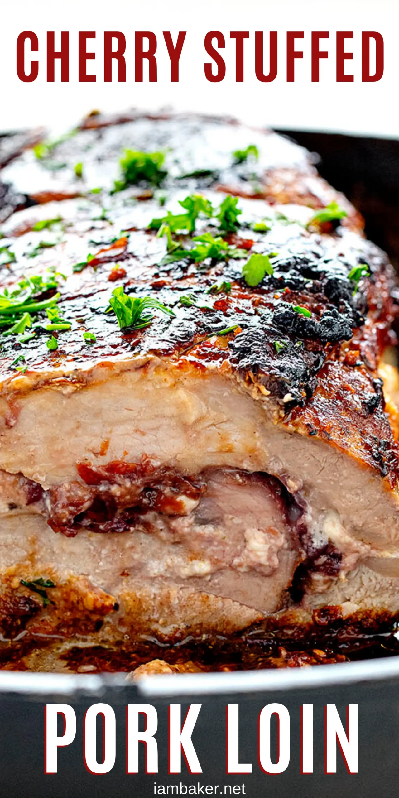 Cherry and Onion Stuffed Pork Tenderloin