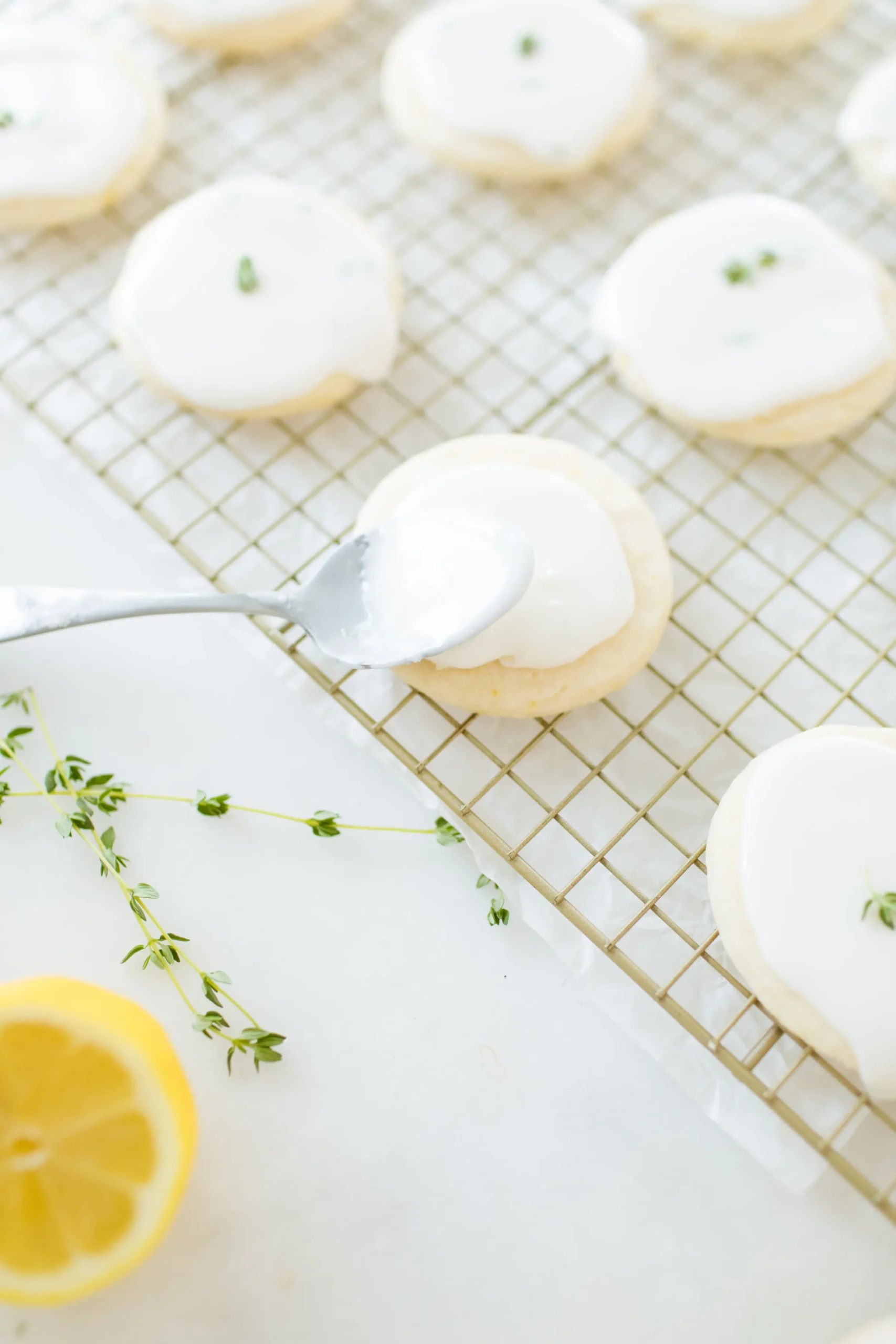 Chestnut Mousse Filled Lemon Thyme Shortbreads