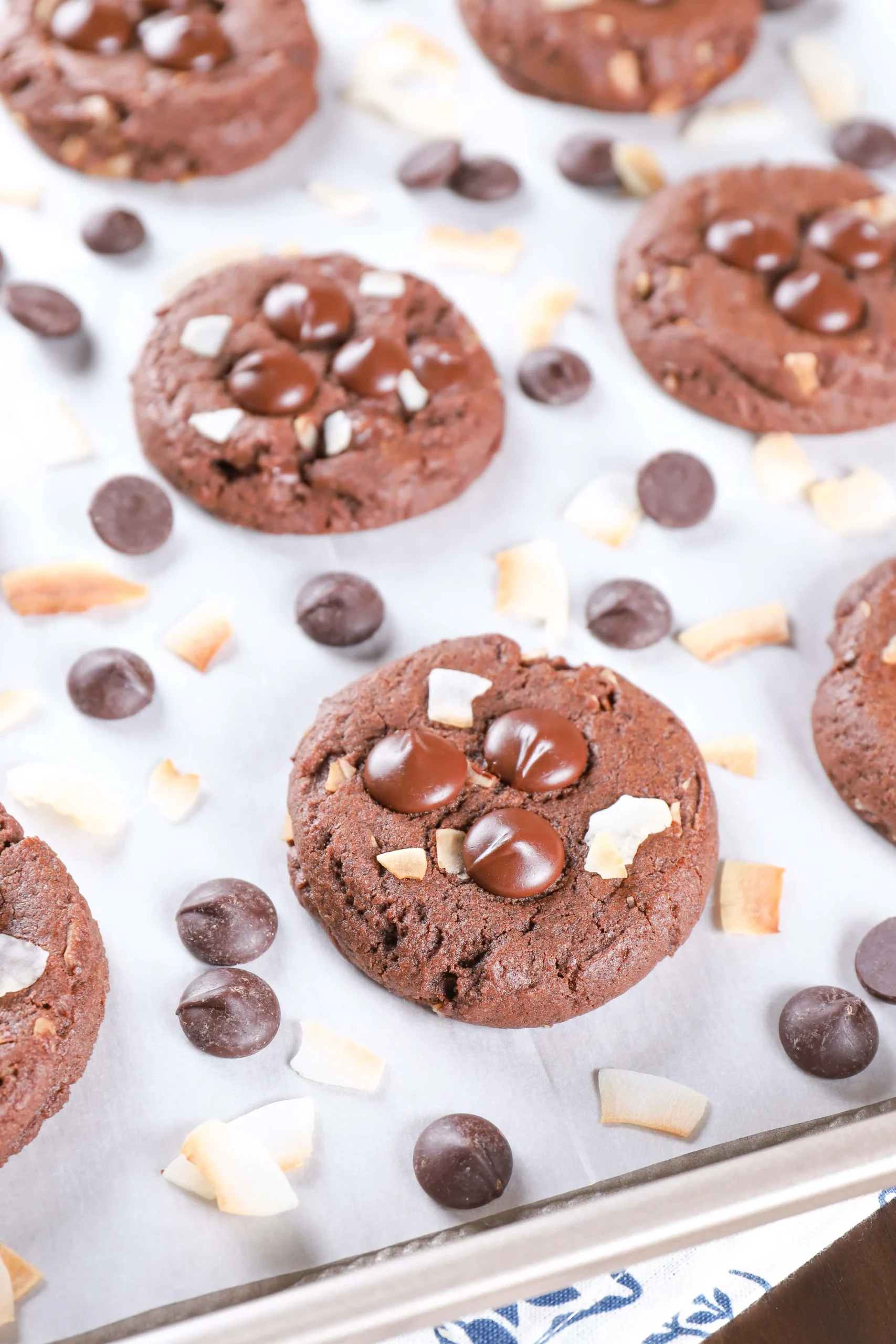 Chewy Chocolate Coconut Cookies
