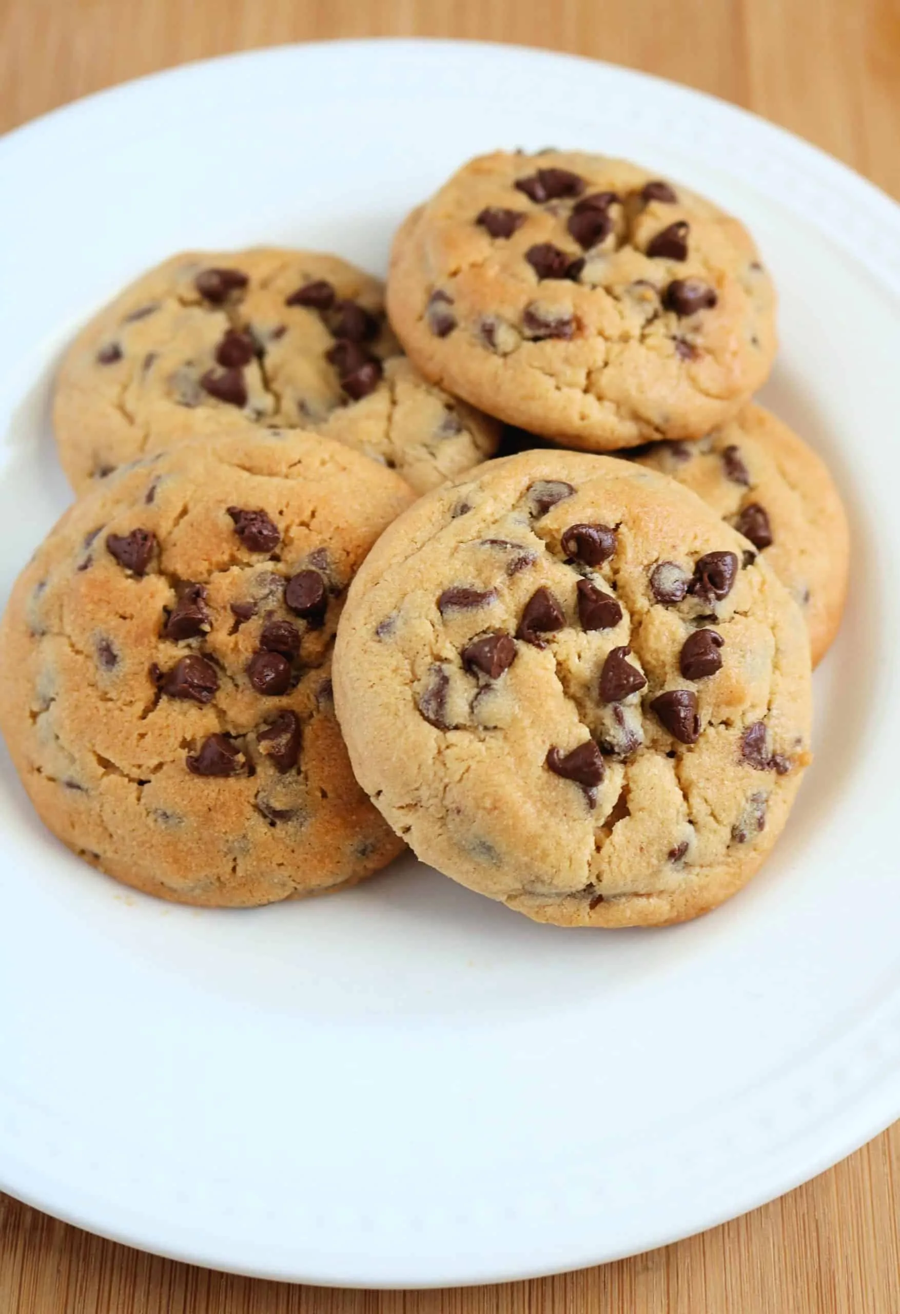 Chewy Peanut Butter Cookies with Chocolate Chips