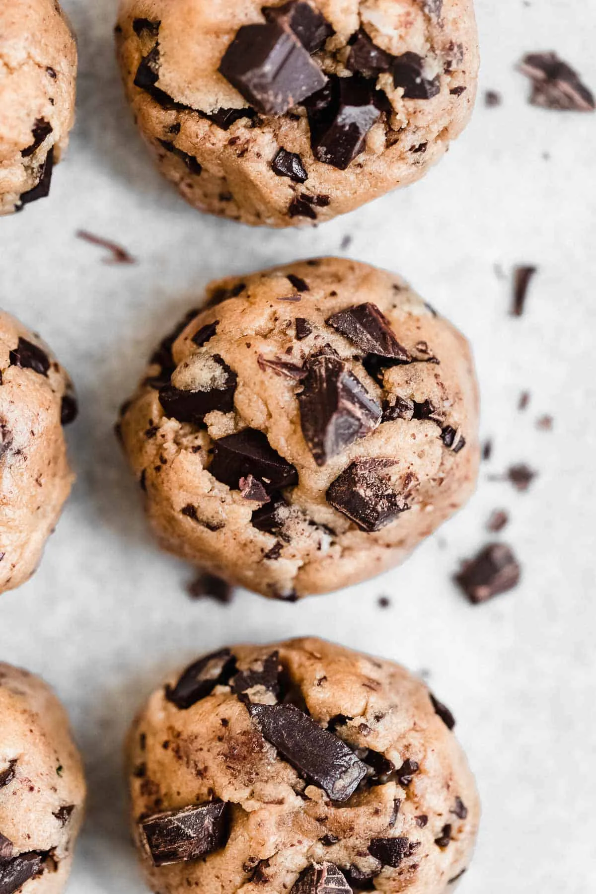 Chewy Vegan Tahini Chocolate Chip Cookies
