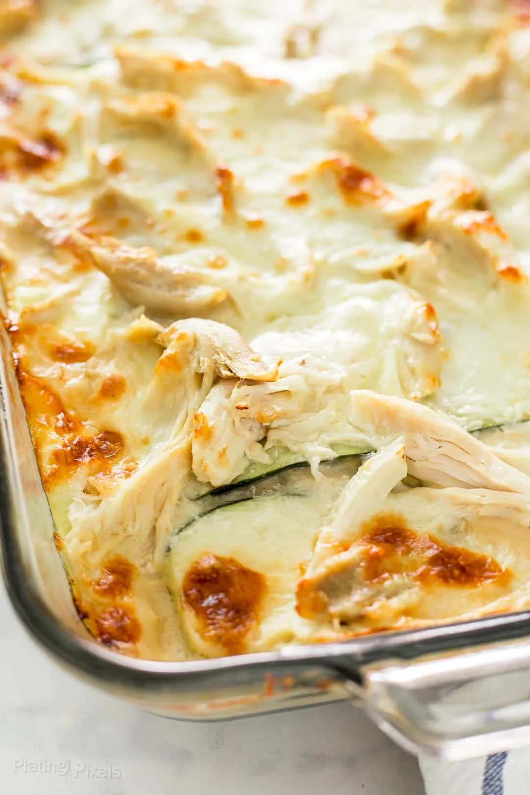 Chicken Alfredo Zucchini Lasagna Low Carb