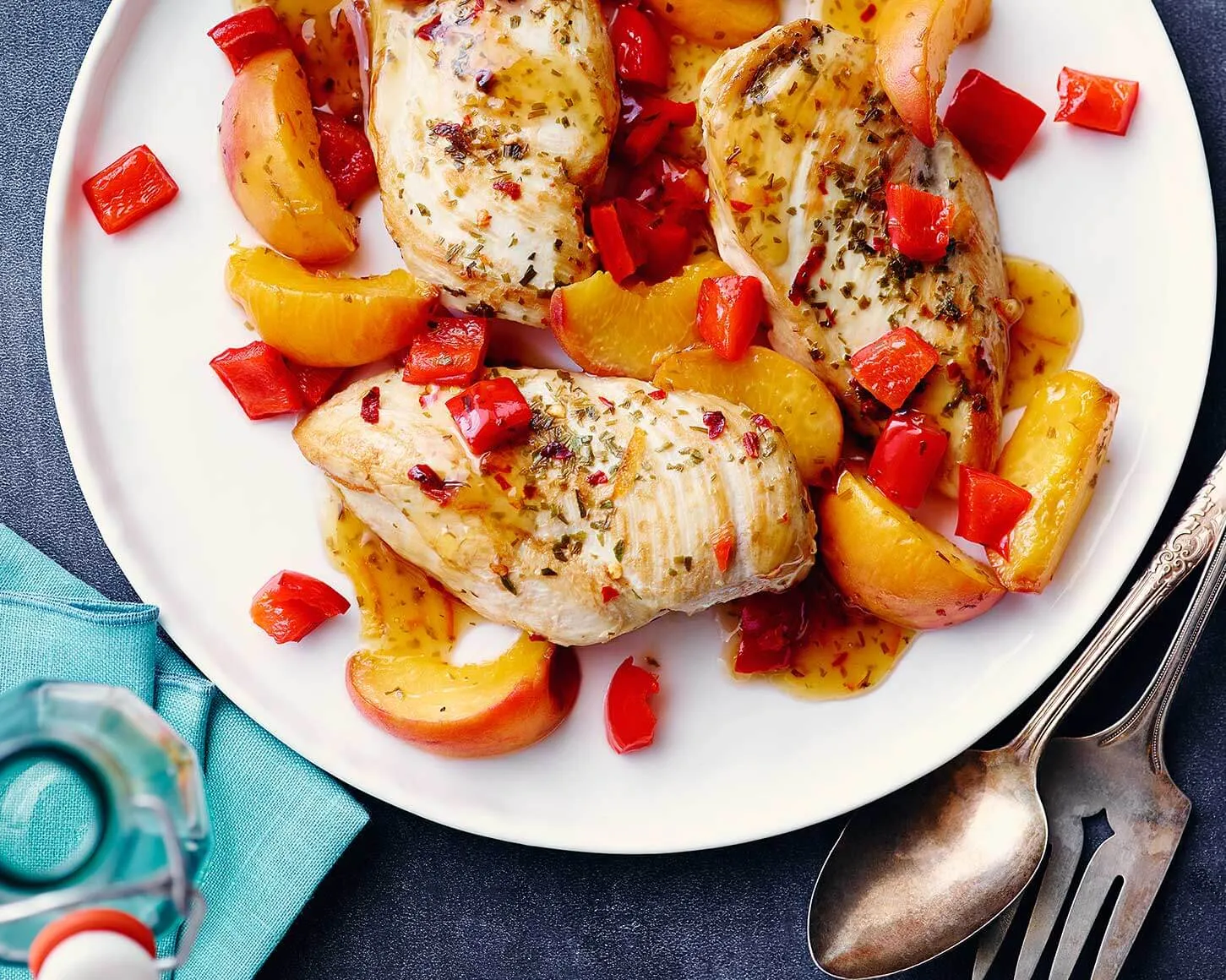 Chicken Breast Steak with Peach