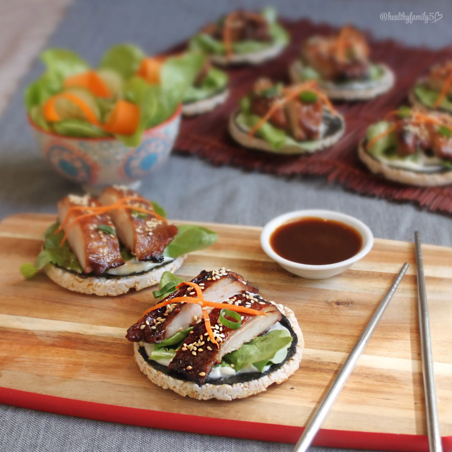 Chicken Cakes with Teriyaki Sauce