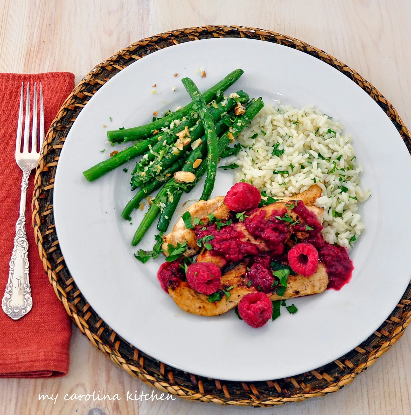 Chicken Cutlets with Raspberries