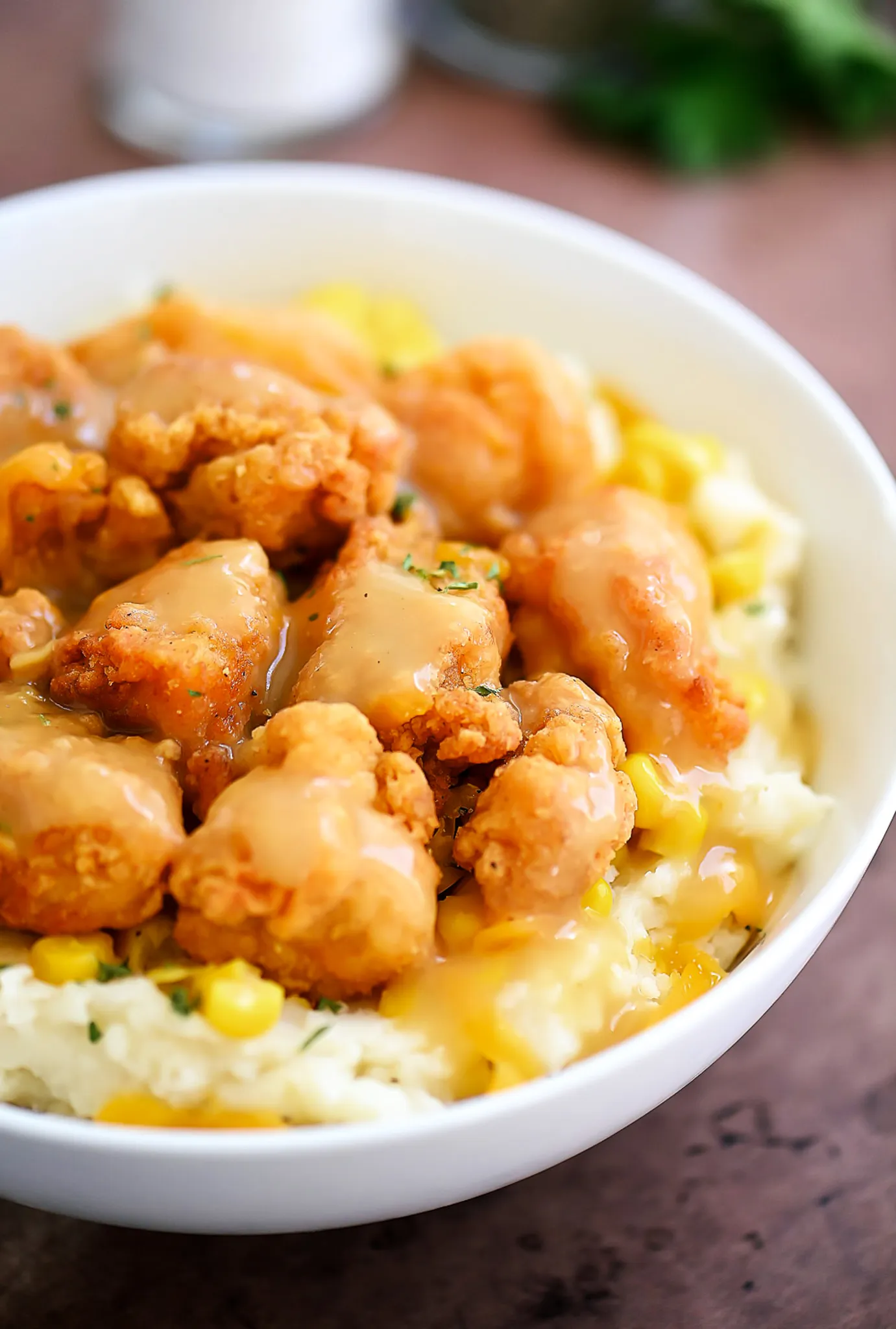 Chicken Mashed Potato Bowls