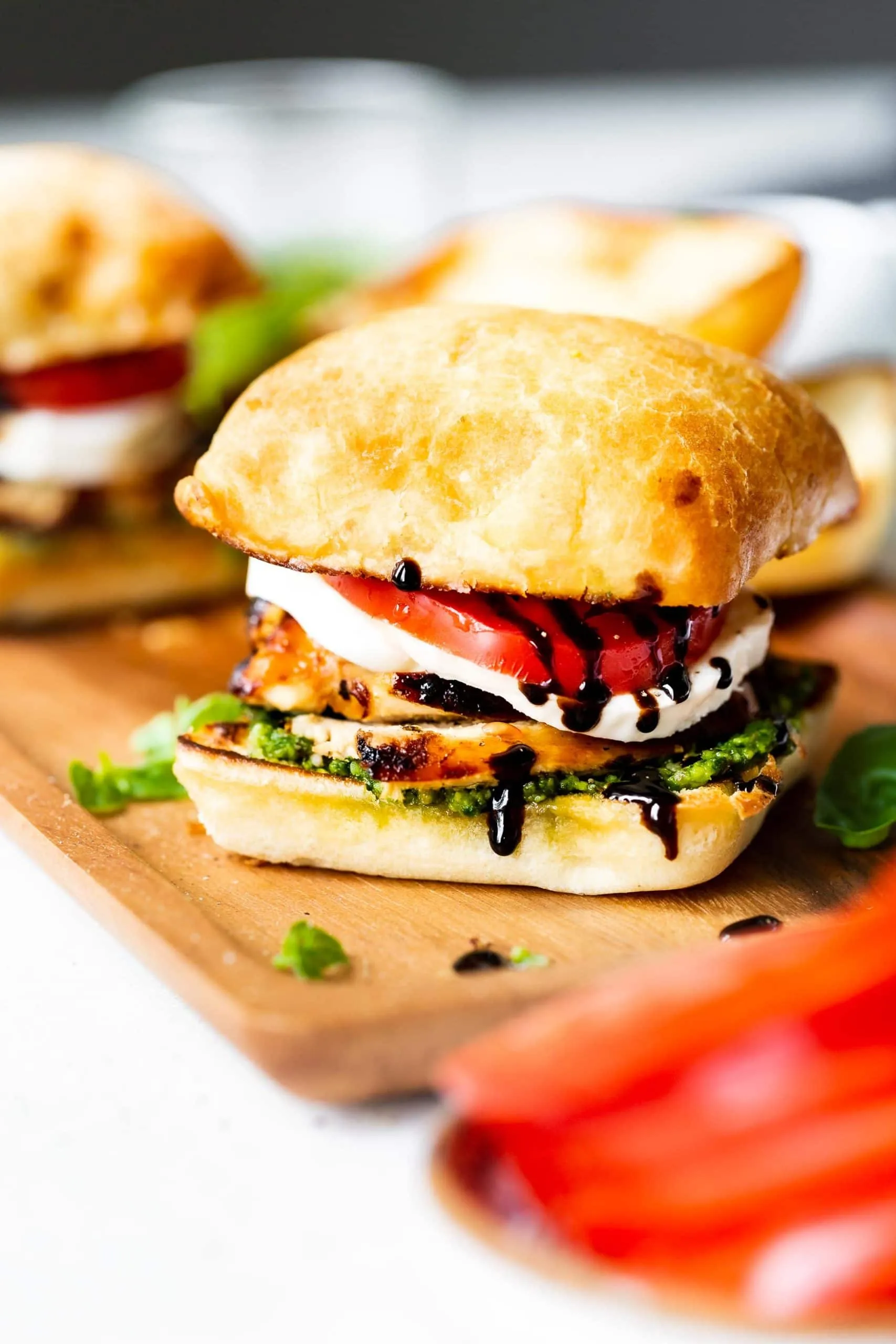 Chicken Pesto Caprese Sandwich