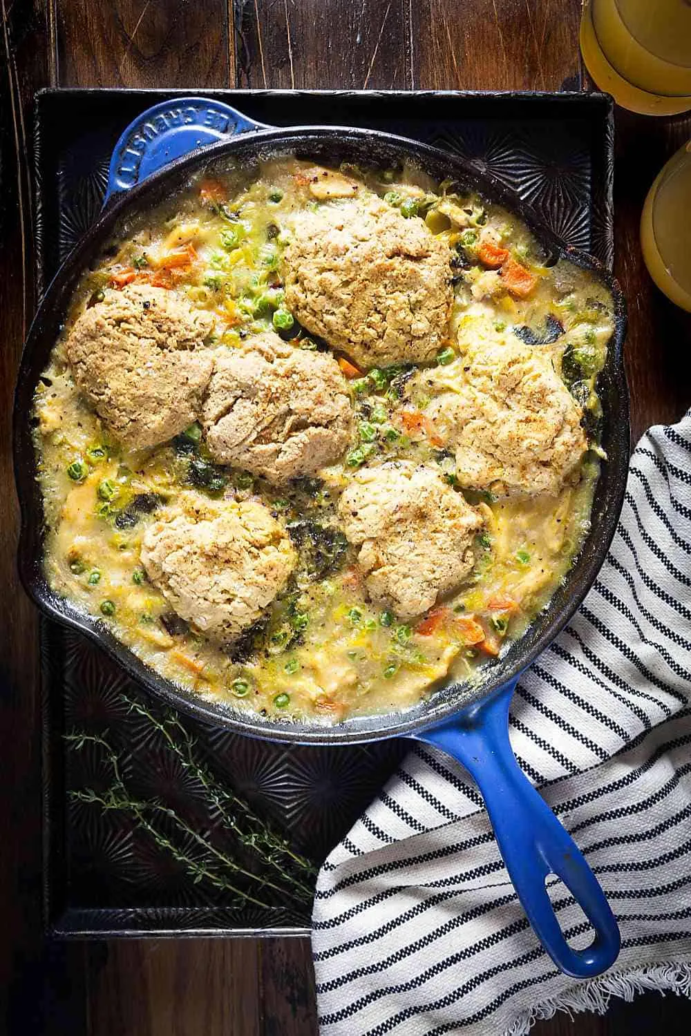 Chicken Pot Pie with Biscuit Topping (Gluten Free Option)