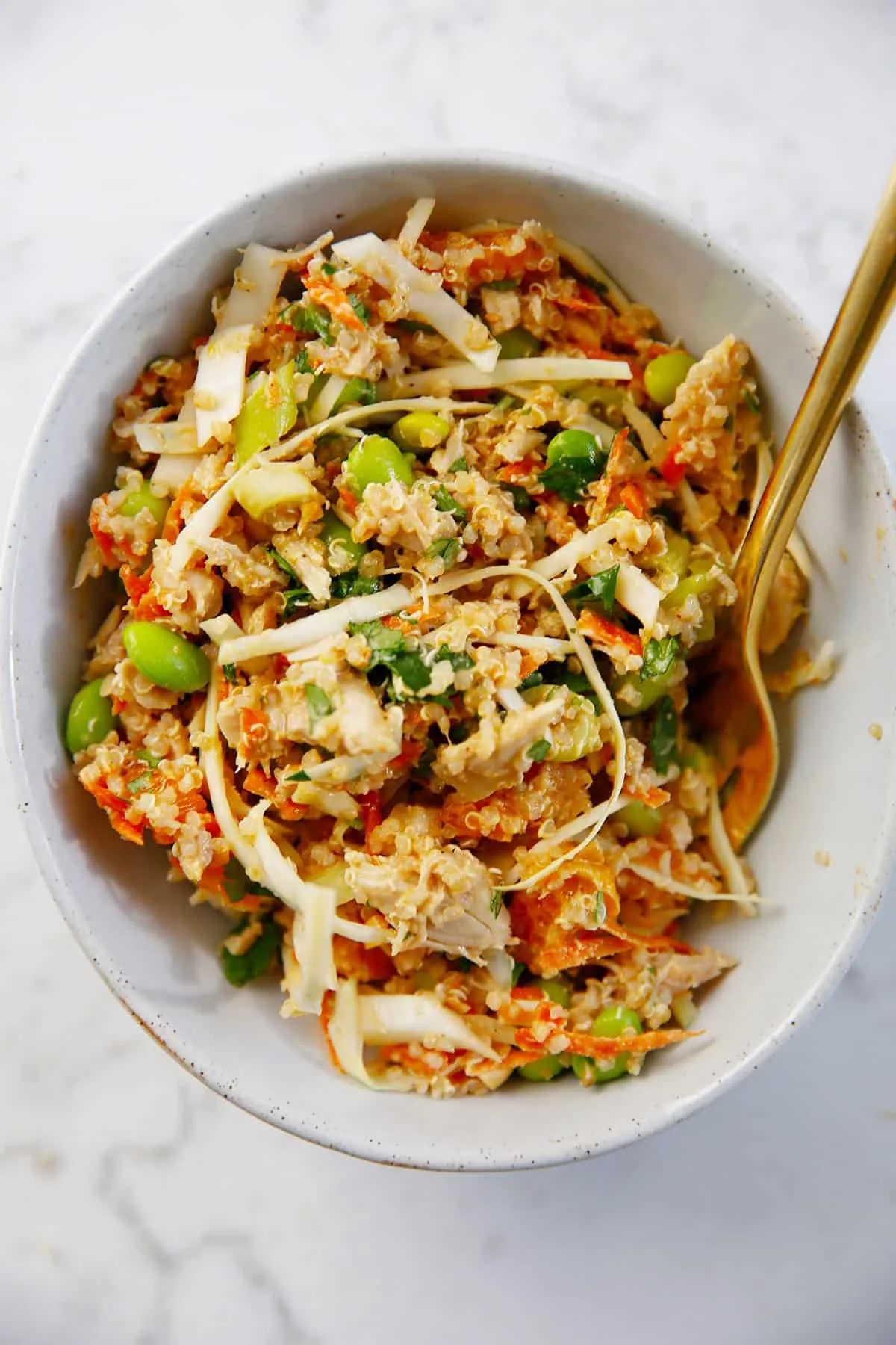 Chicken Quinoa Bowls with Peanut Sauce