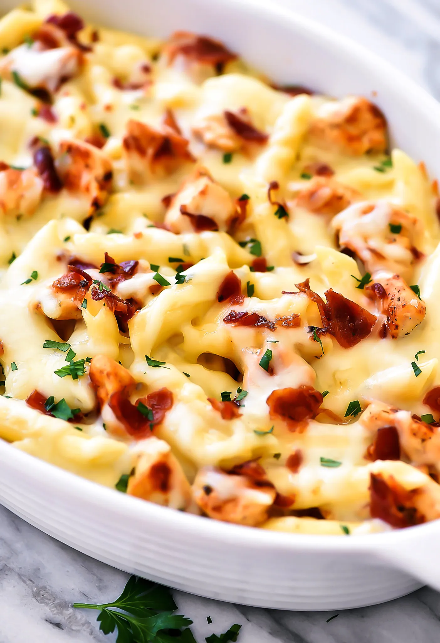 Chicken Ranch Pasta Bake