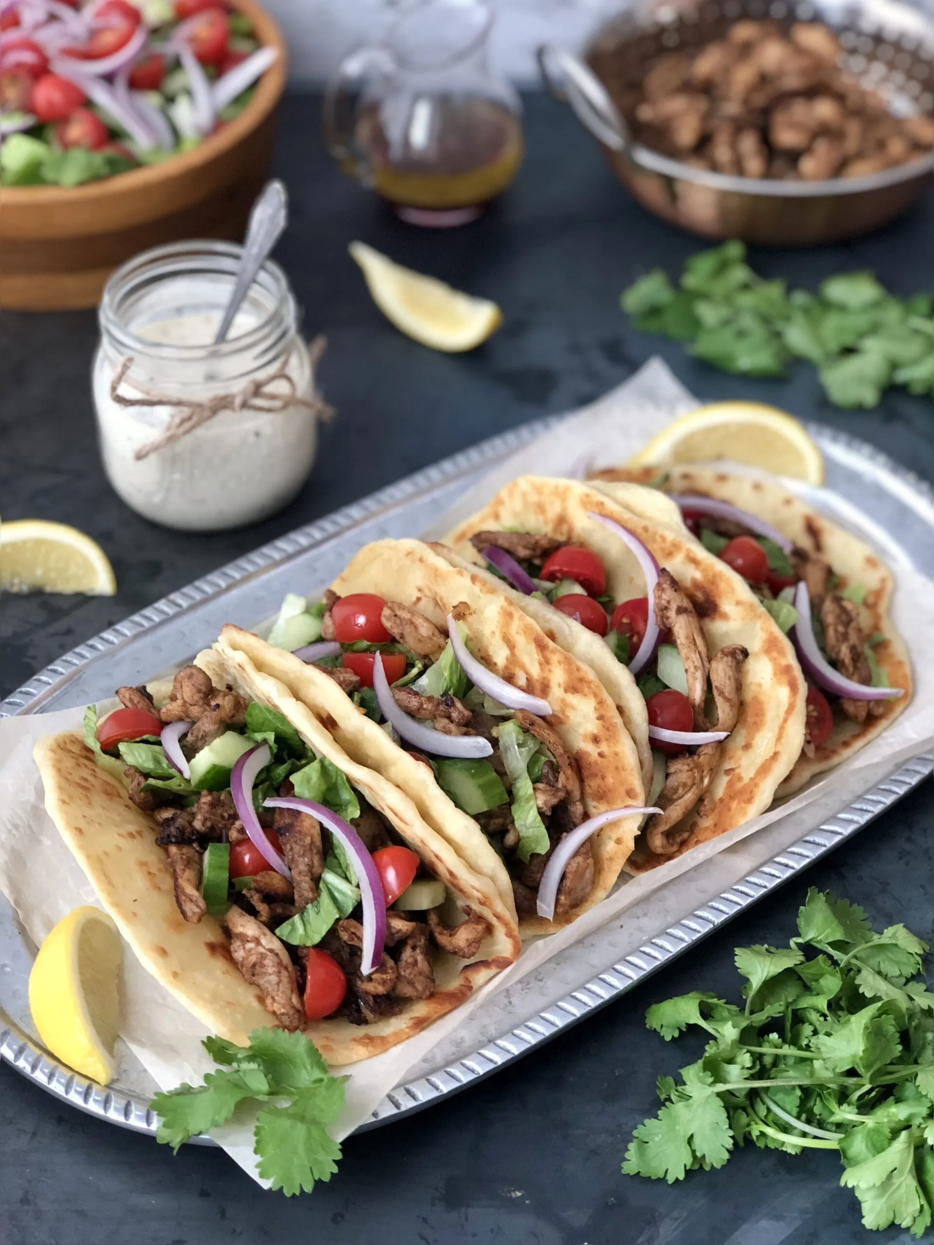 Chicken Shawarma with Garlic White Sauce