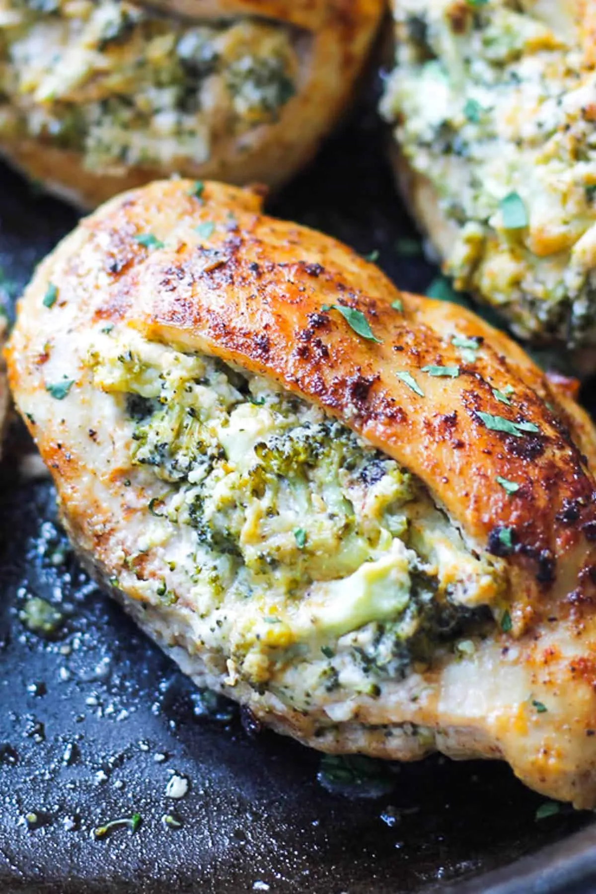 Chicken Spinoccoli Breaded Stuffed Chicken Breast with Spinach, Broccoli, and Cheese
