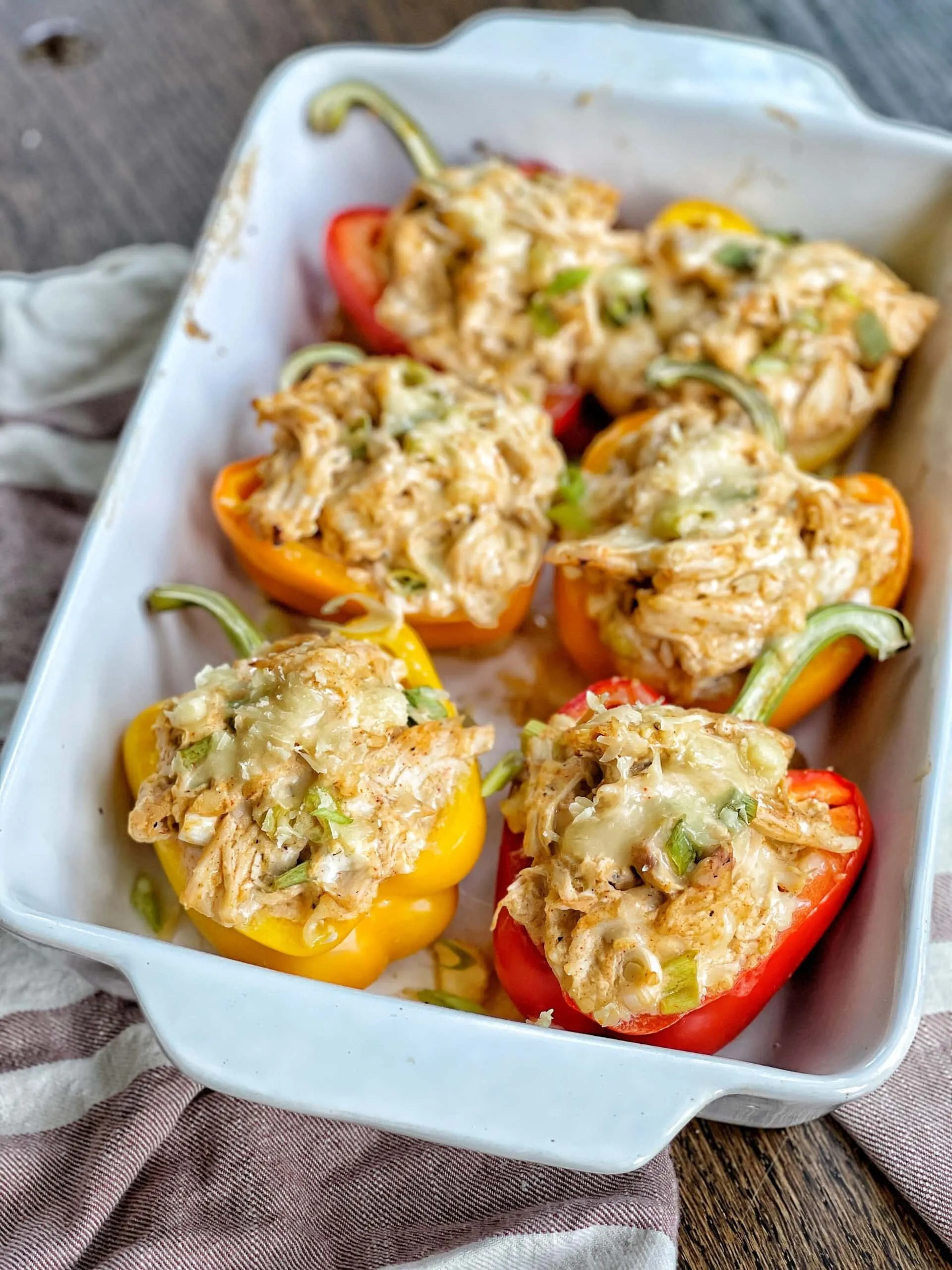 Chicken Stuffed Bell Peppers Spanish Style