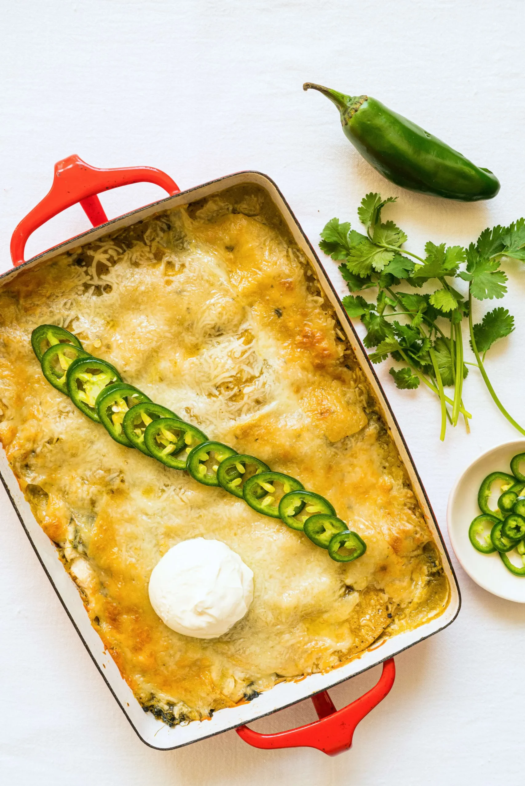 Chicken Suizas Enchilada Casserole