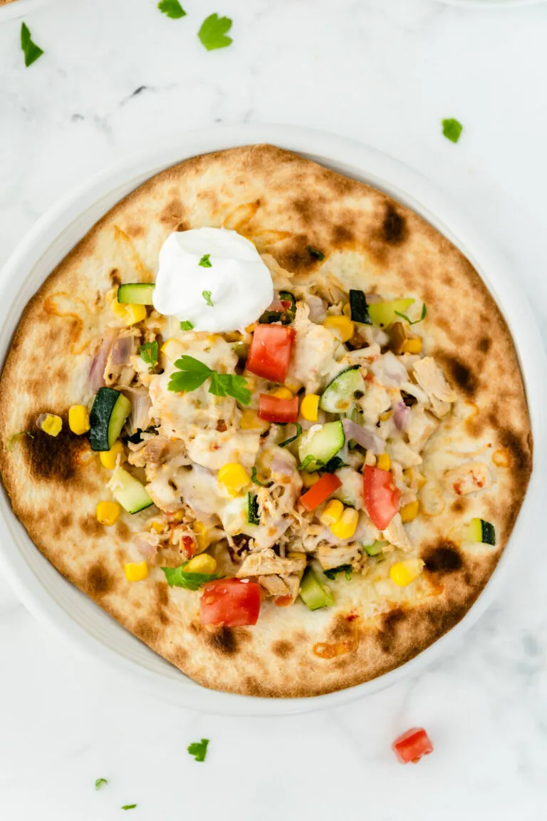 Chicken Summer Vegetable Tostadas