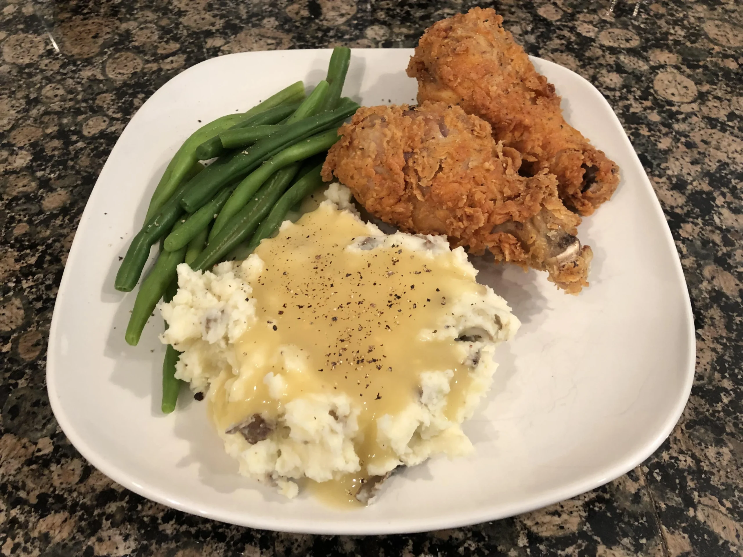 Chicken Taters Beans in a Pan