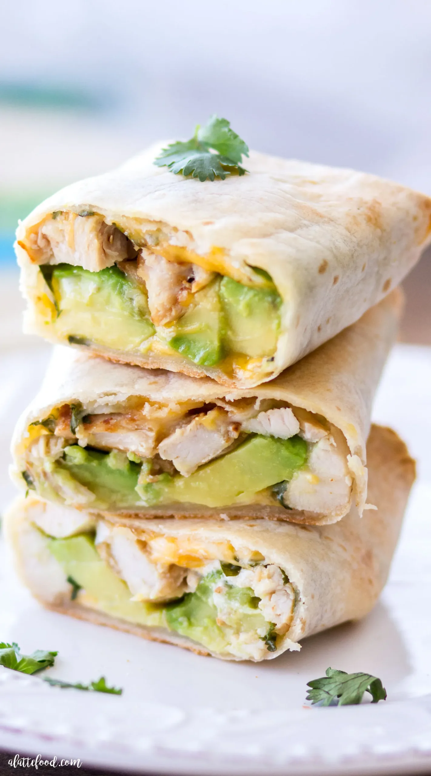 Chicken and Avocado Baked Burritos