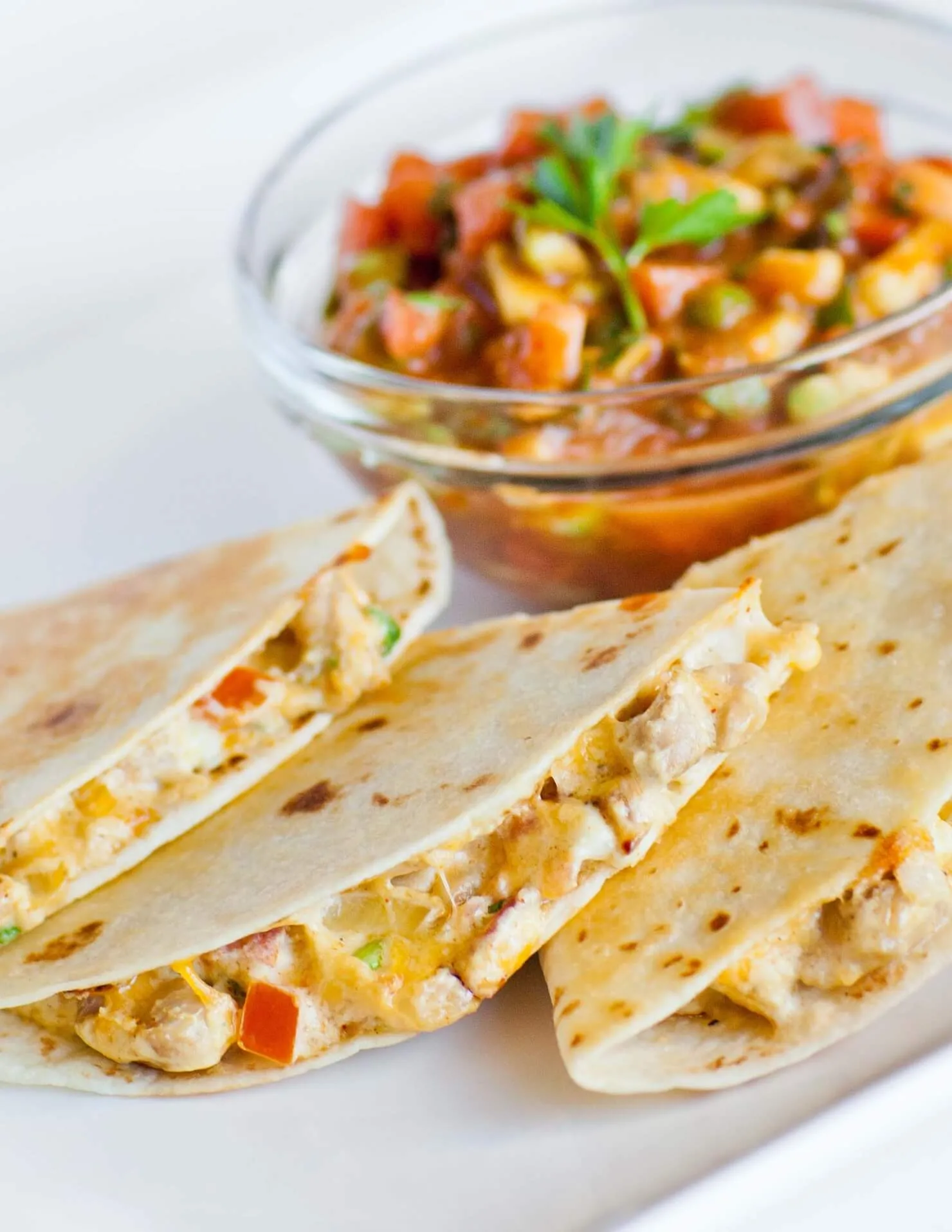 Chicken and Cheese Quesadillas