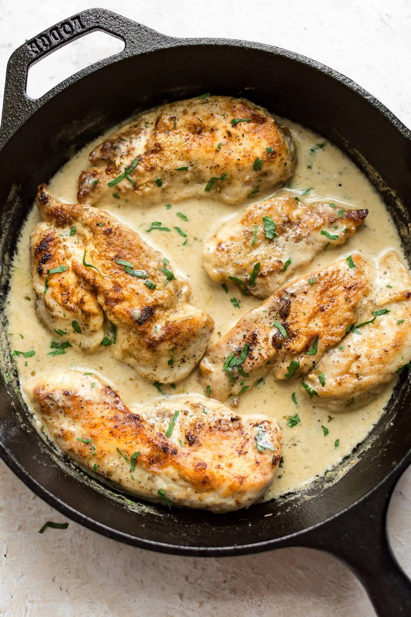 Chicken in a White Wine Cream Sauce