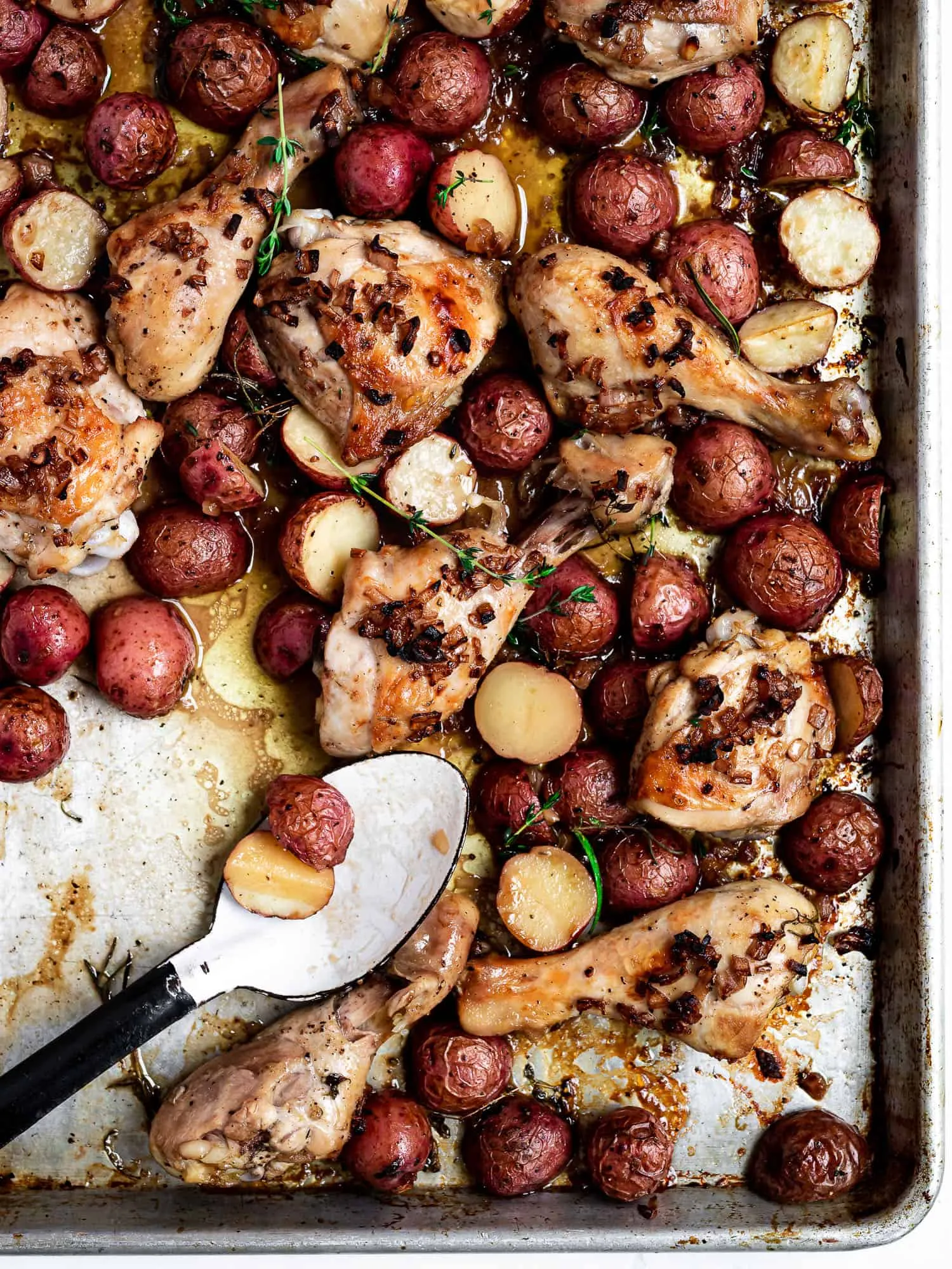 Chicken with Garlic Sauce and Caramelized Shallots