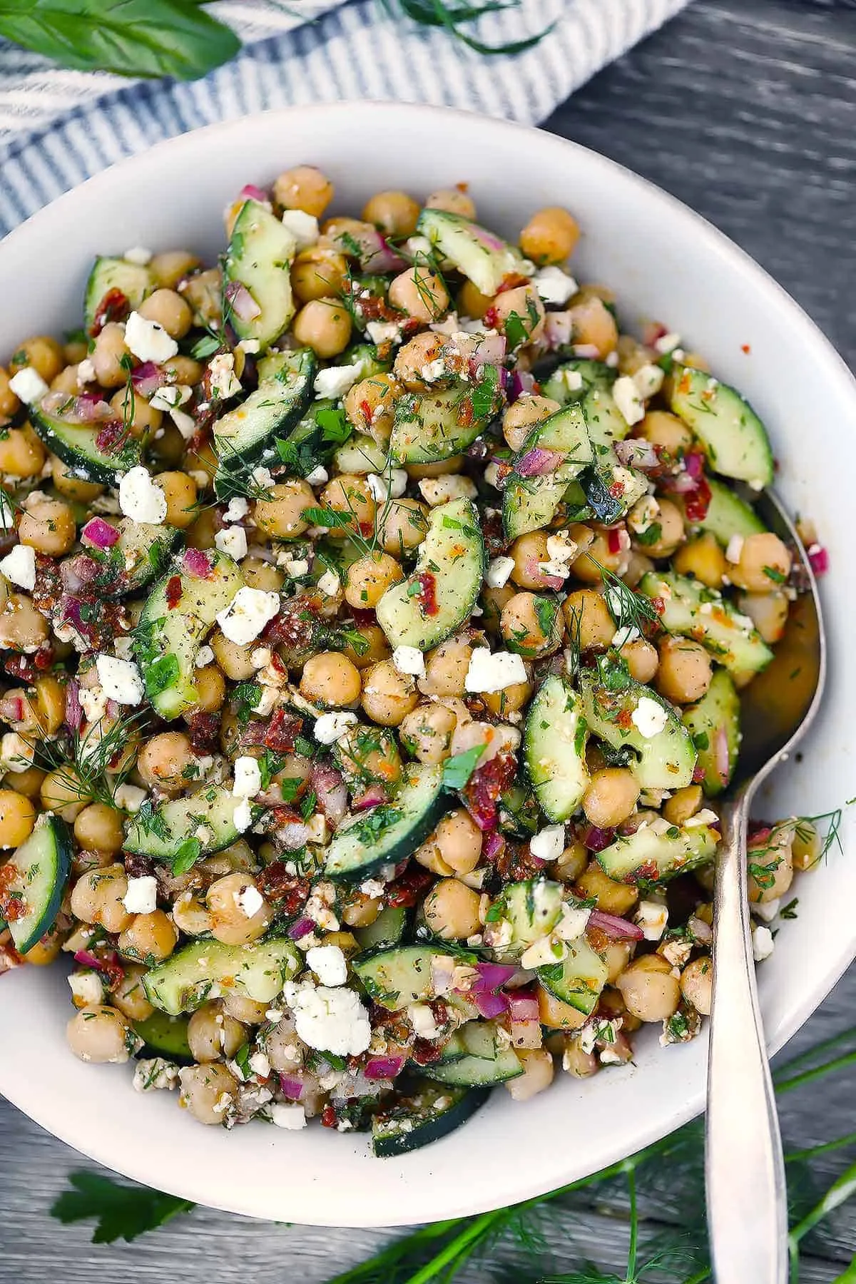 Chickpea Salad with Feta