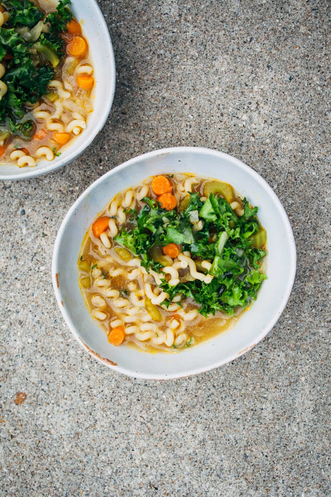 Chicory Rice Soup with Lemon Chili Relish