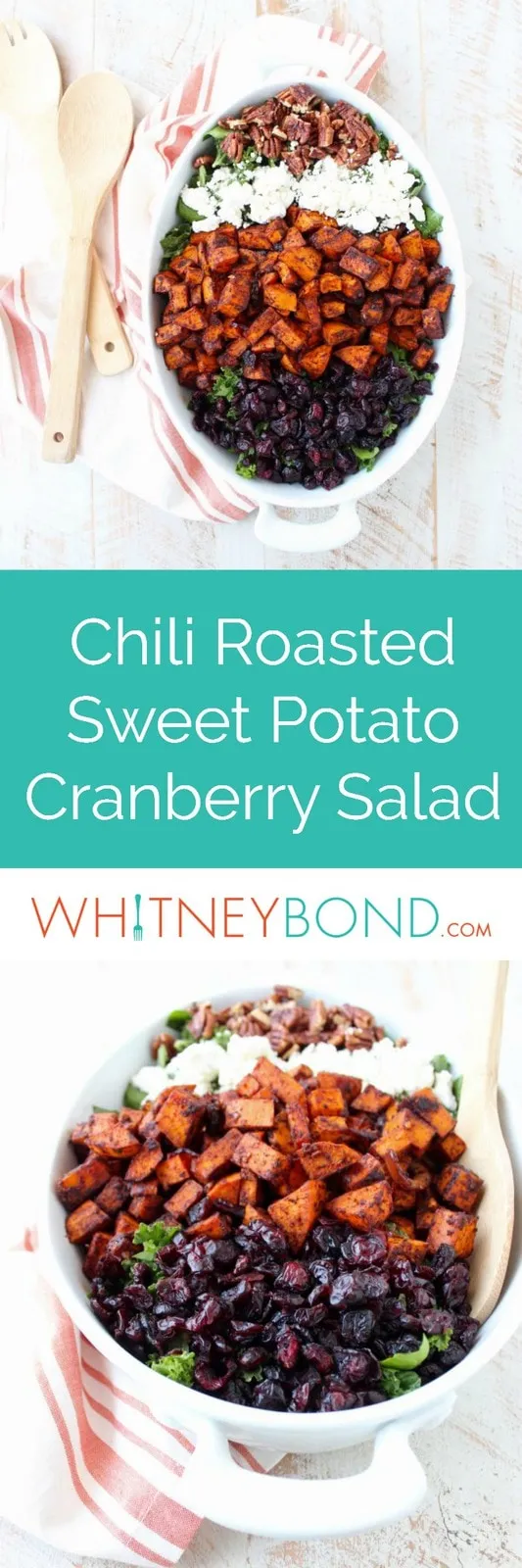 Chili Roasted Sweet Potato Cranberry Salad