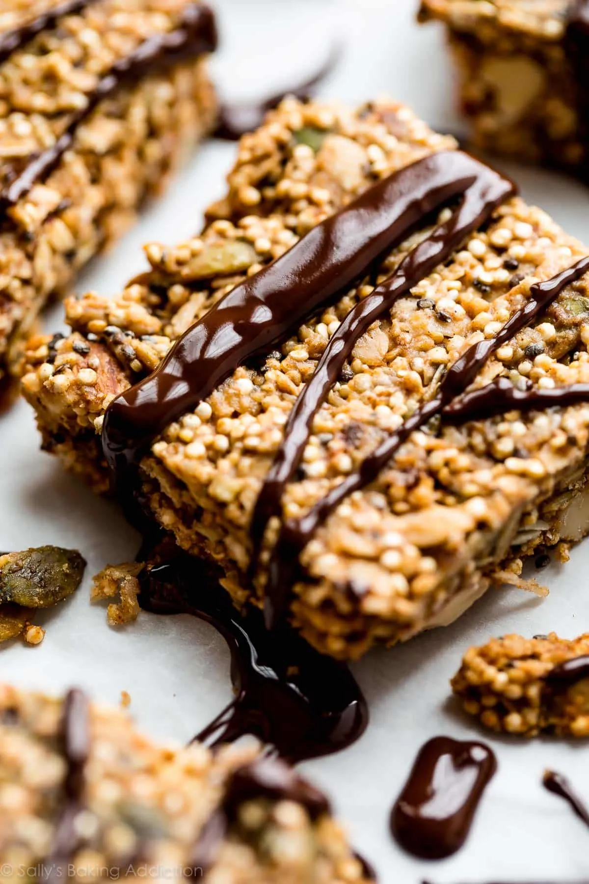 Chocolate Almond Quinoa Snack Bars
