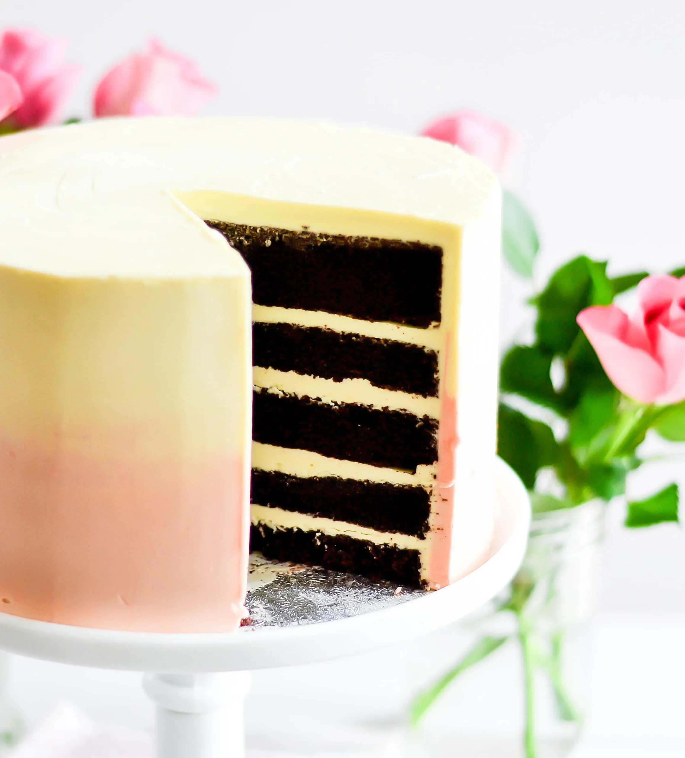 Chocolate Buttermilk Cake with Swiss Meringue Buttercream