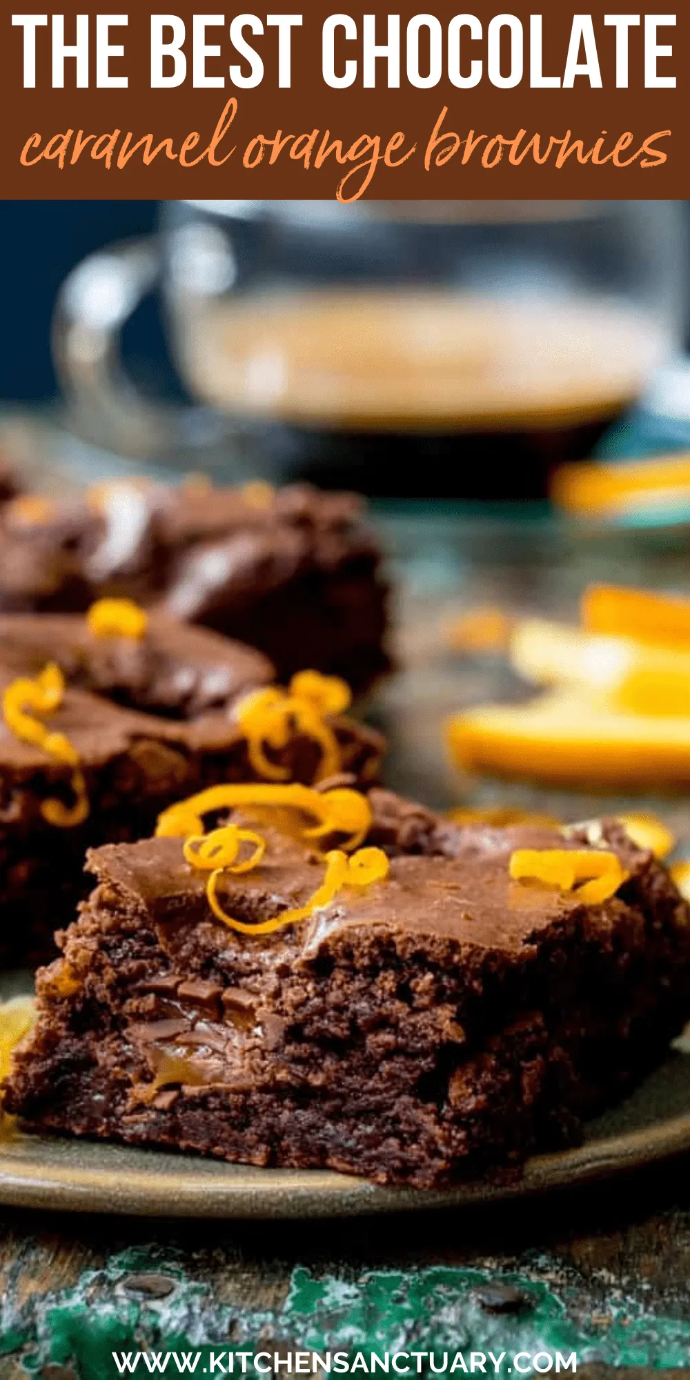 Chocolate Caramel Orange Brownies