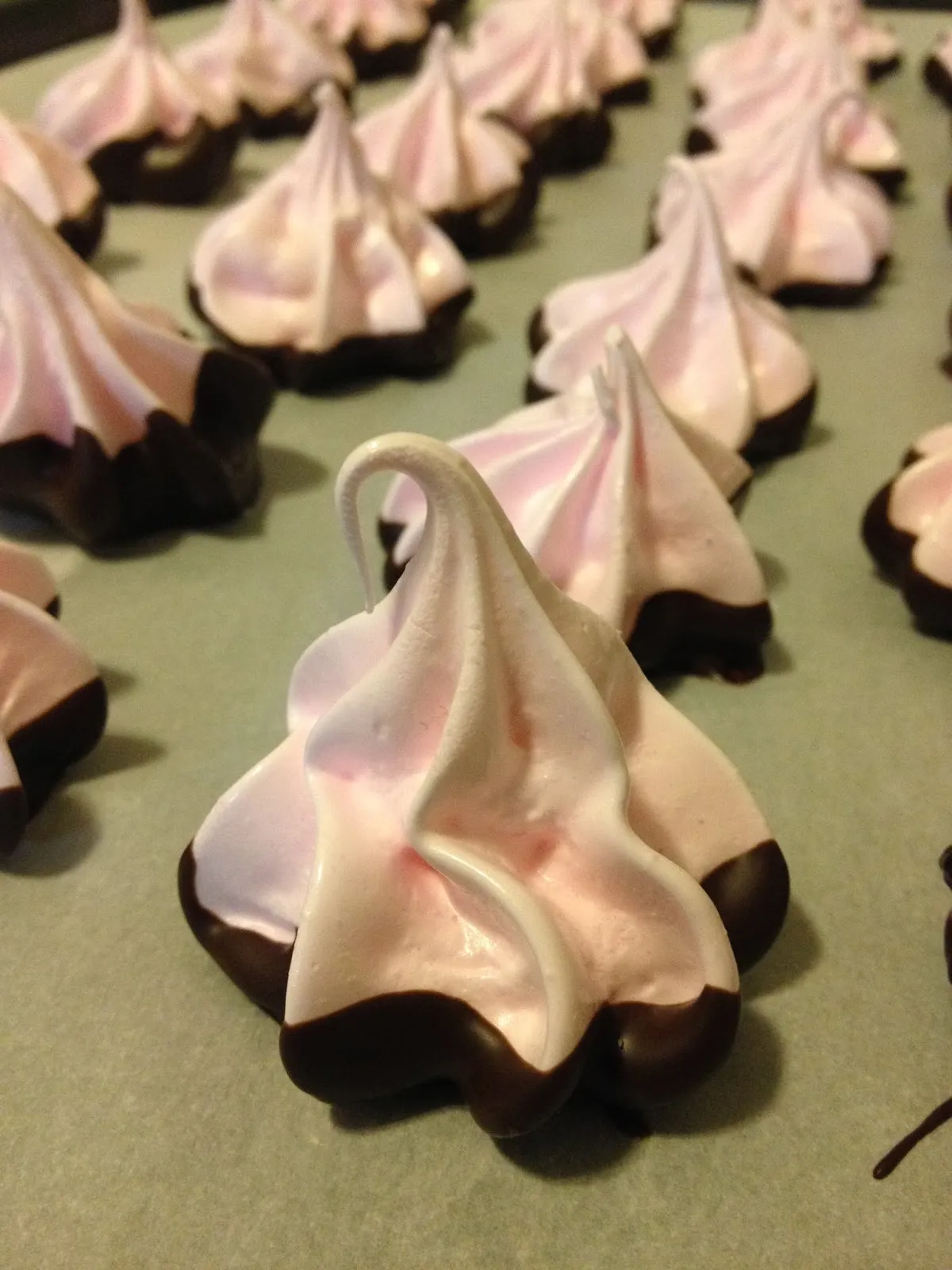 Chocolate Cherry Chunk Meringues