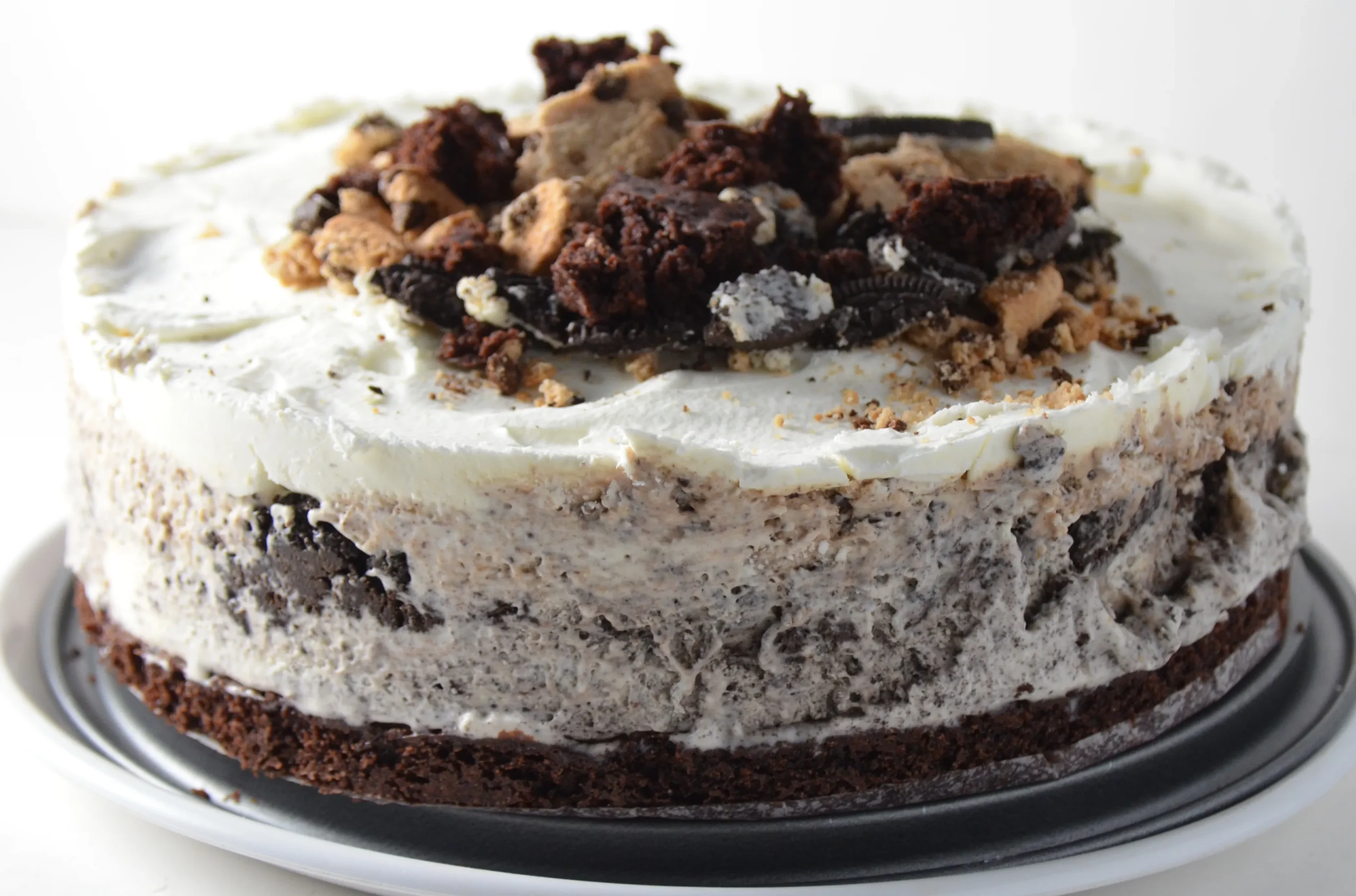 Chocolate Chip Cookie Oreo Brownie Ice Cream Cake