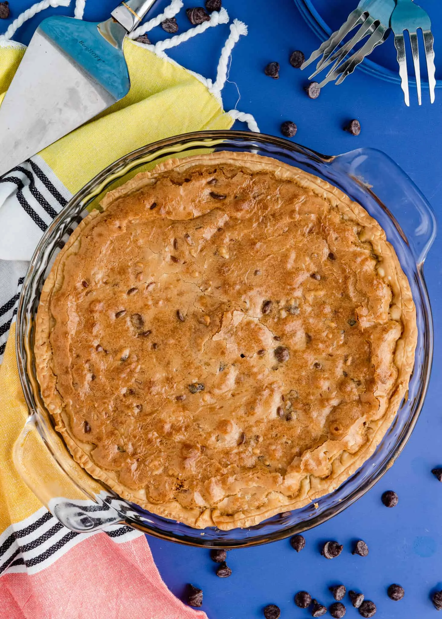 Chocolate Chip Cookie Pie for Pi Day
