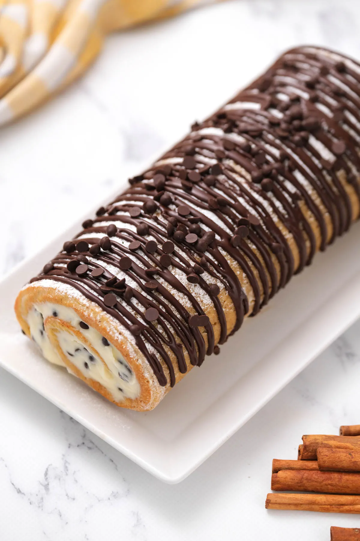 Chocolate Chip Pumpkin Roll