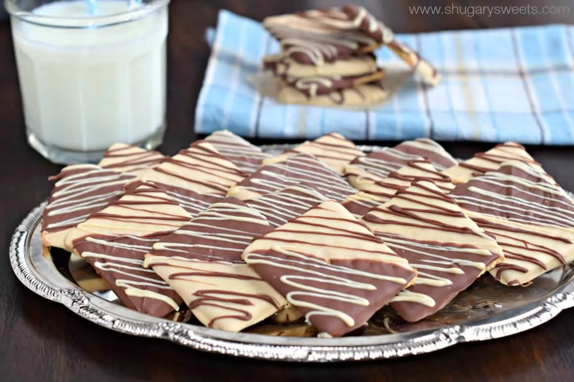Chocolate Covered Peanut Butter Graham Crackers Low Carb and Gluten Free