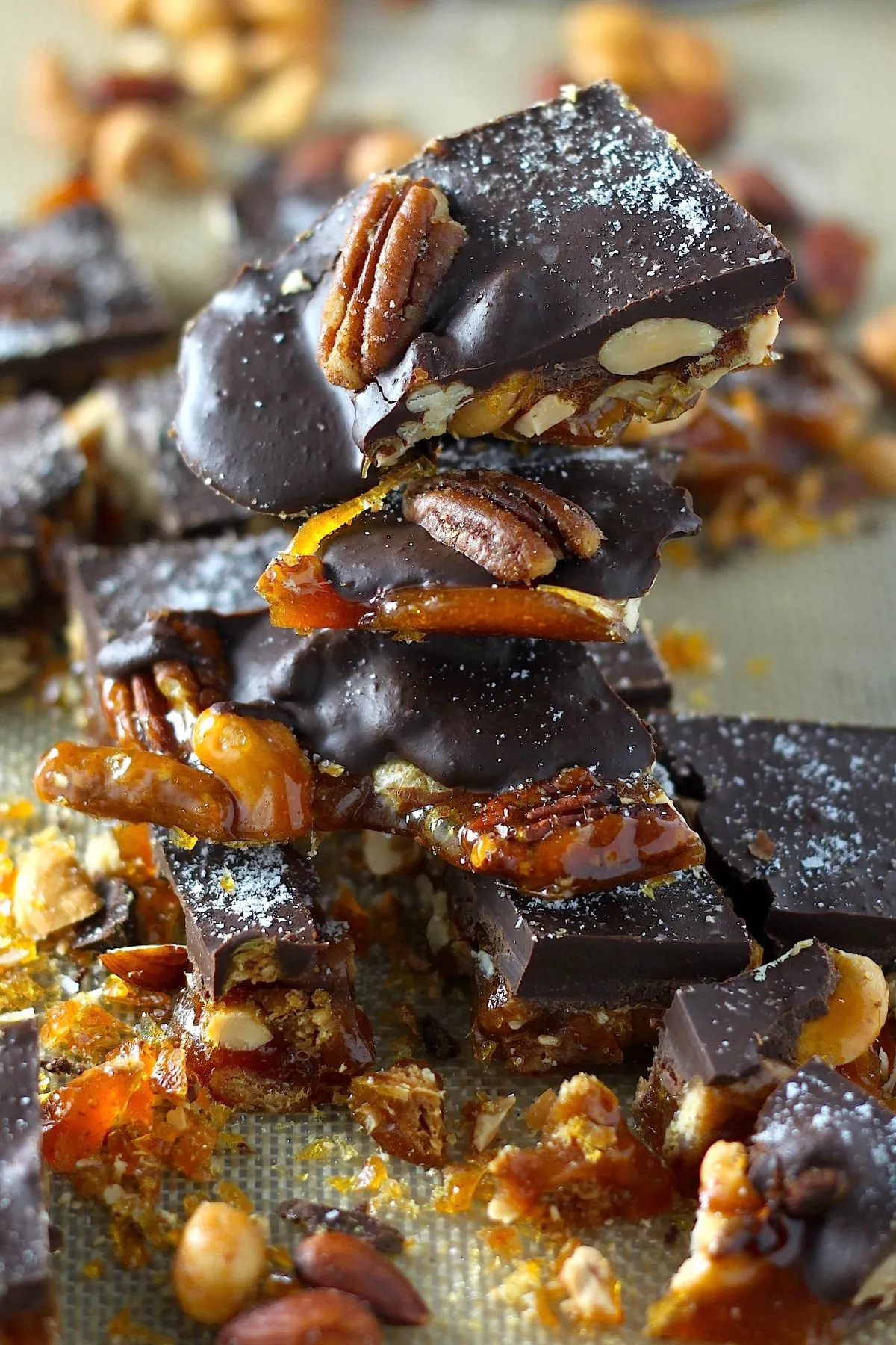 Chocolate Dipped Nut Brittle