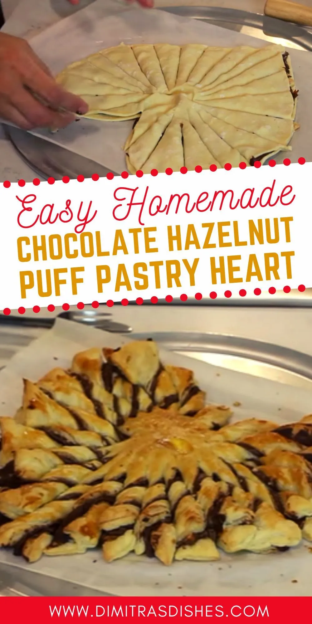 Chocolate Hazelnut Puff Pastry Heart