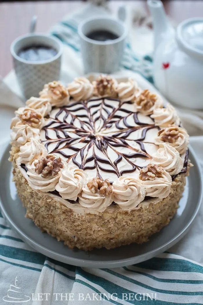 Chocolate Kiev Cake Chocolate Walnuts Meringue Dulce de Leche