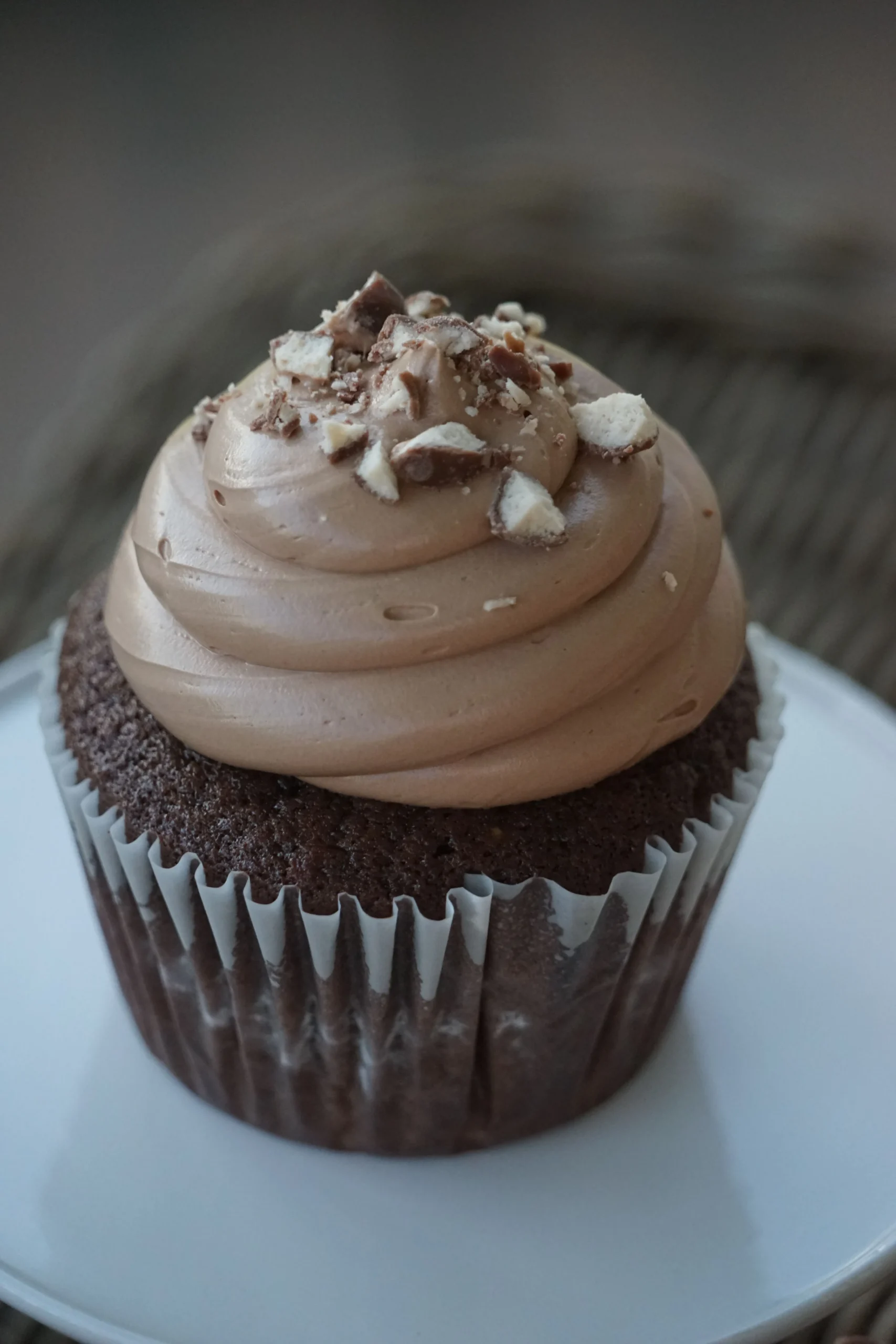 Chocolate Malted Cupcakes with Chocolate Malted Milk Whipped Cream Frosting