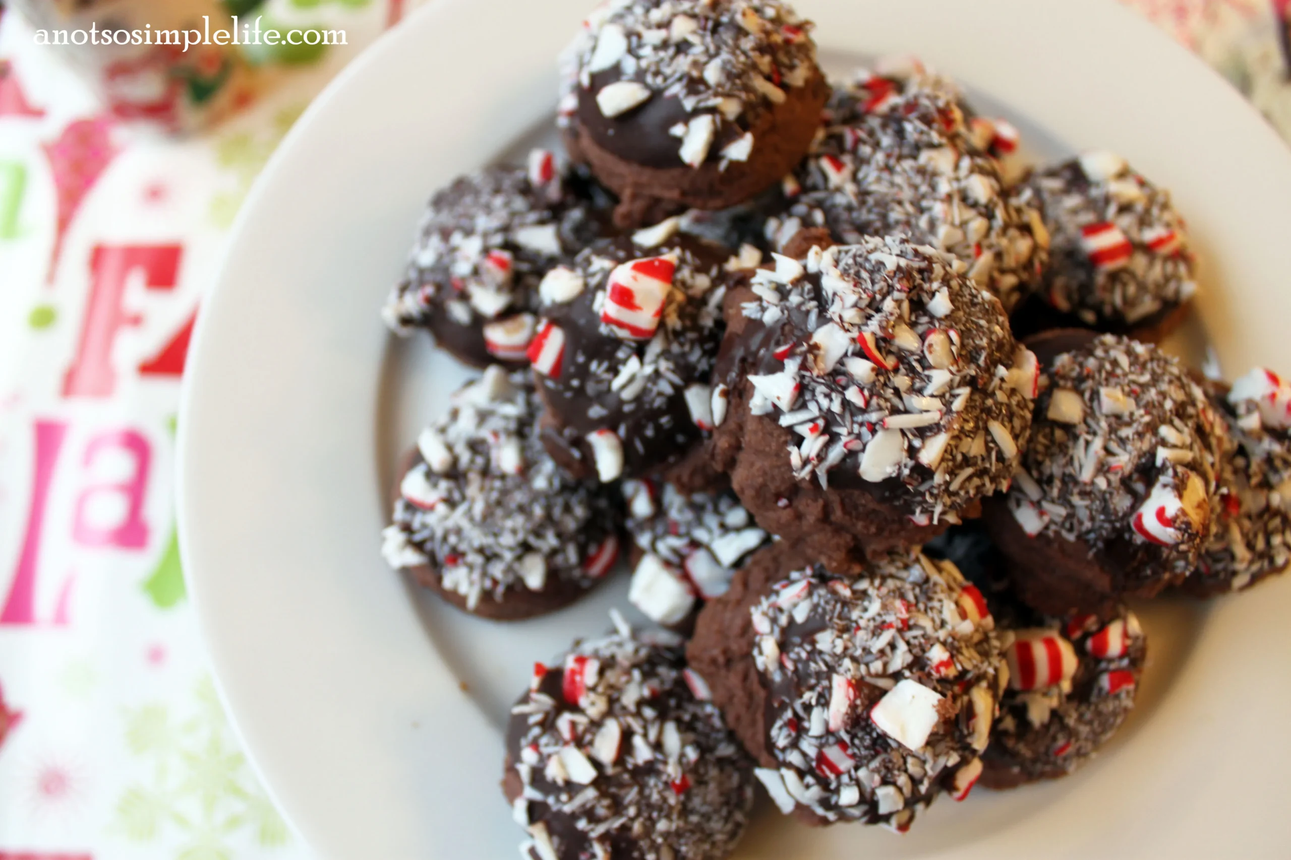 Chocolate Mint Sugar Cookie Drops