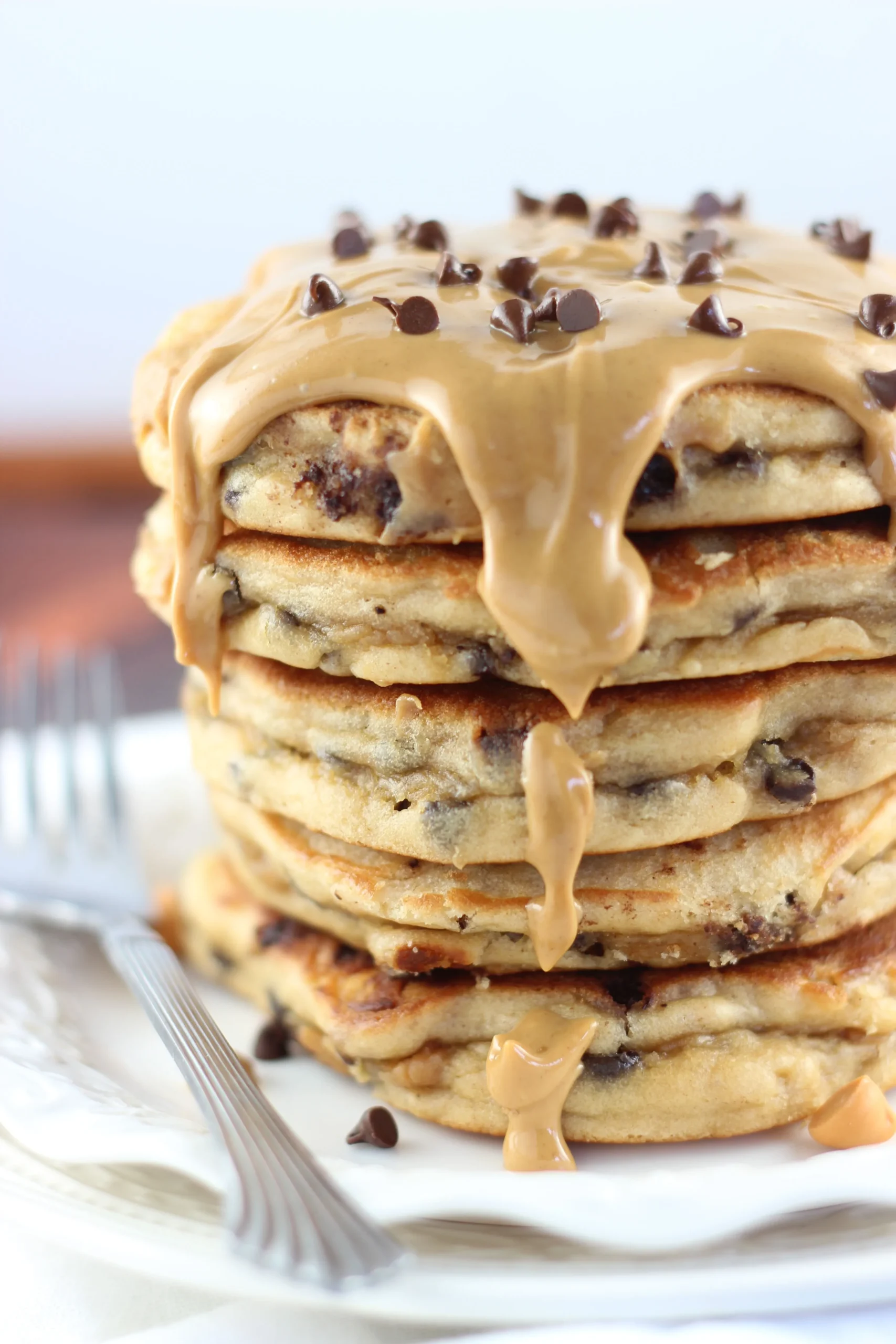 Chocolate Pancakes with Peanut Butter