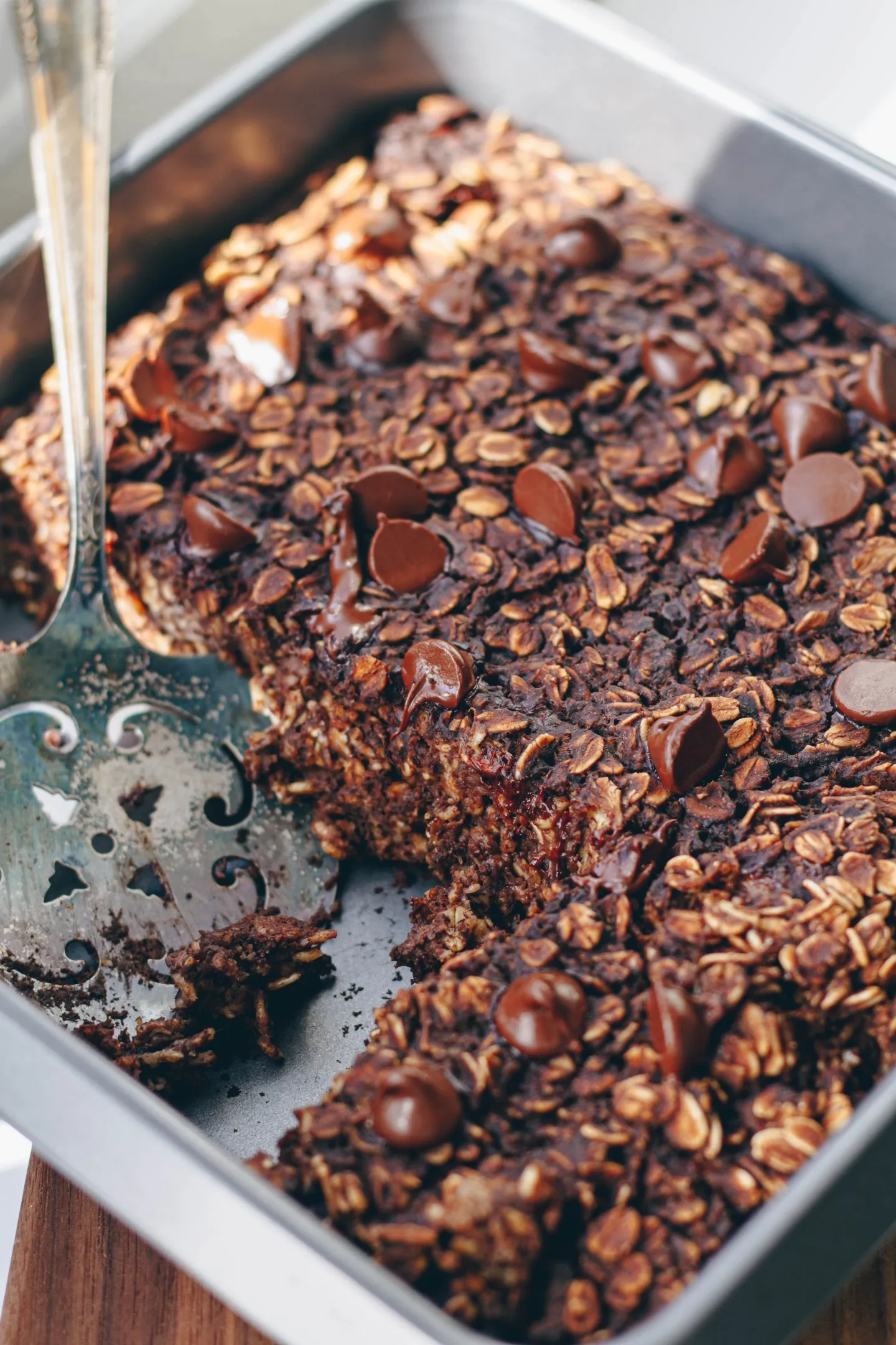 Chocolate Peanut Butter Baked Oats