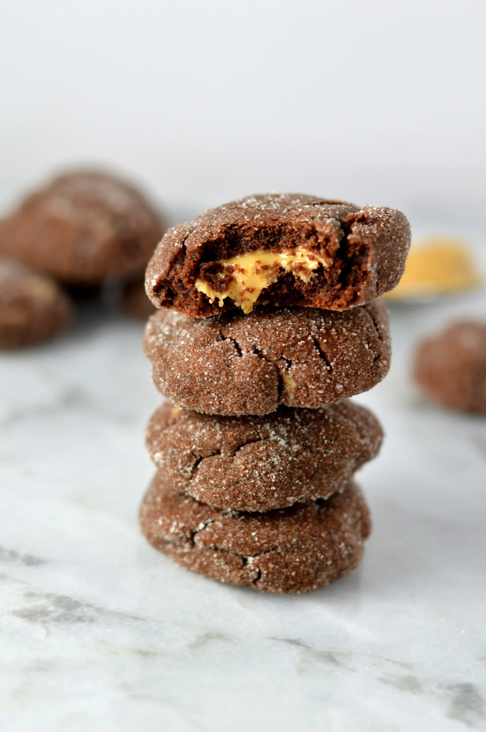 Chocolate Peanut Butter Stuffed Cookies