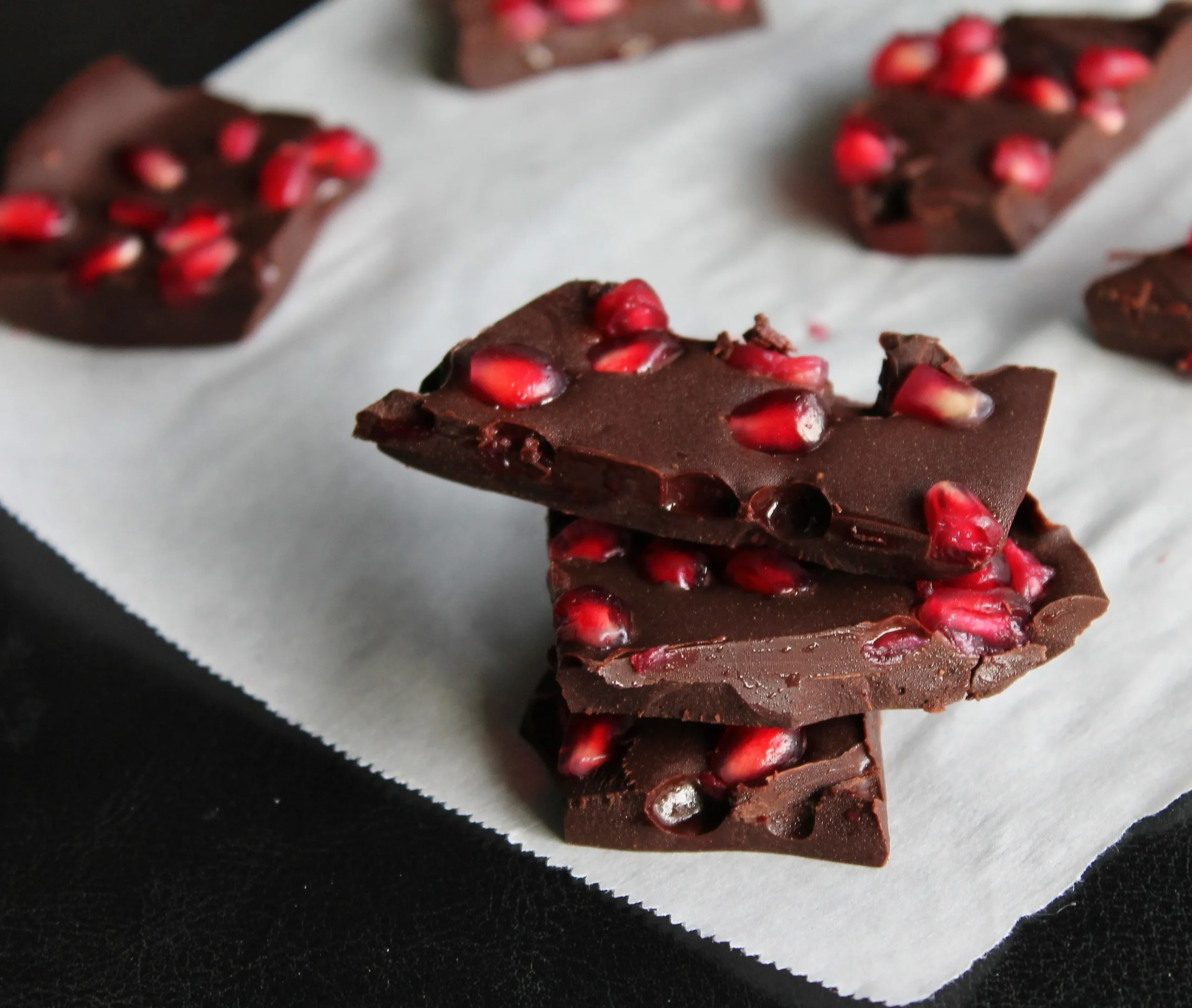 Chocolate Pomegranate Walnut Bark